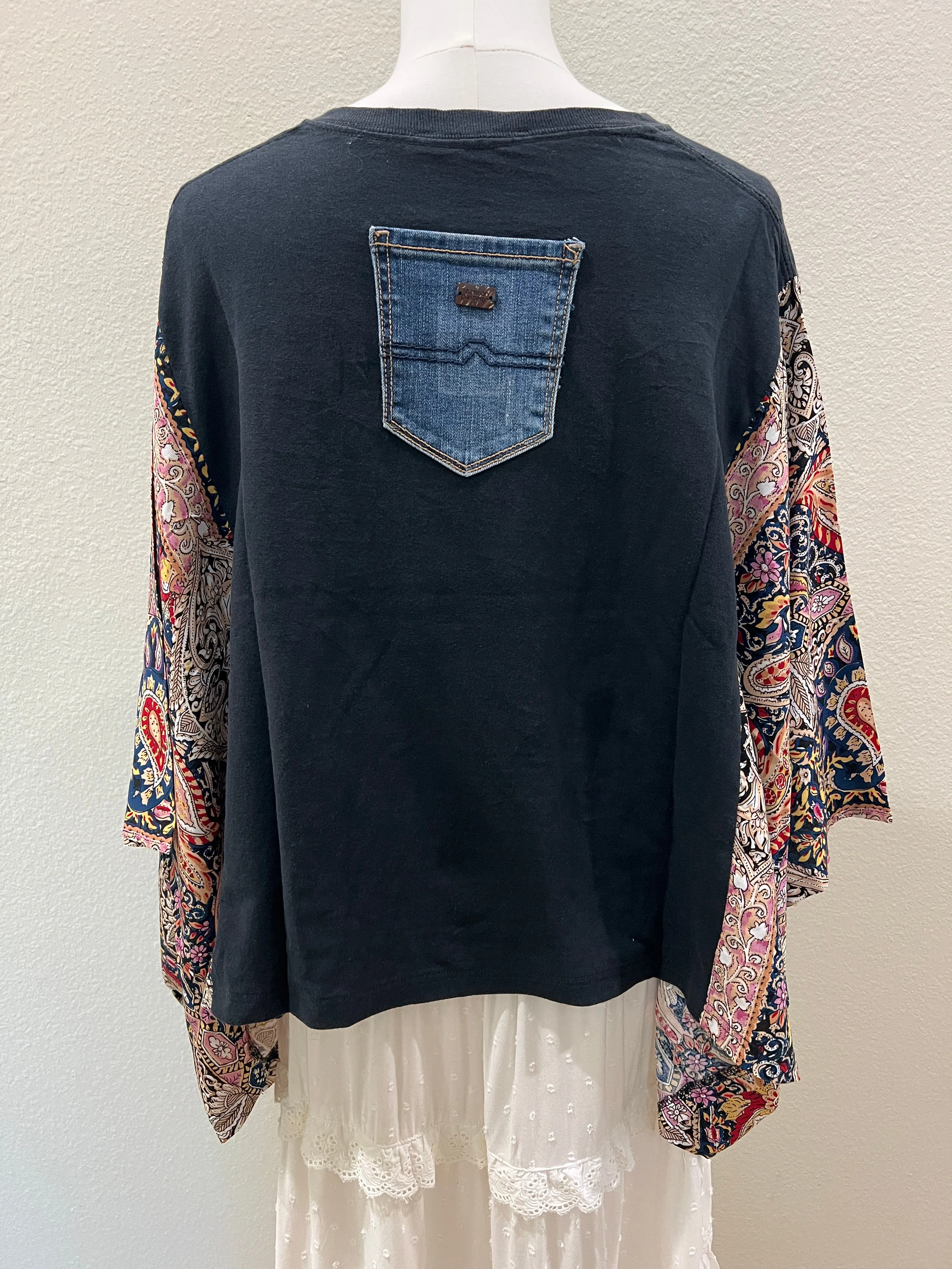 Johnny Cash Mix & Match Tee Black Floral sold by Chic by Ally B product image thumbnail 2