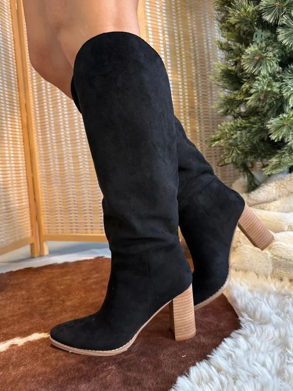 Naya Suede Boots Black sold by Chic by Ally B