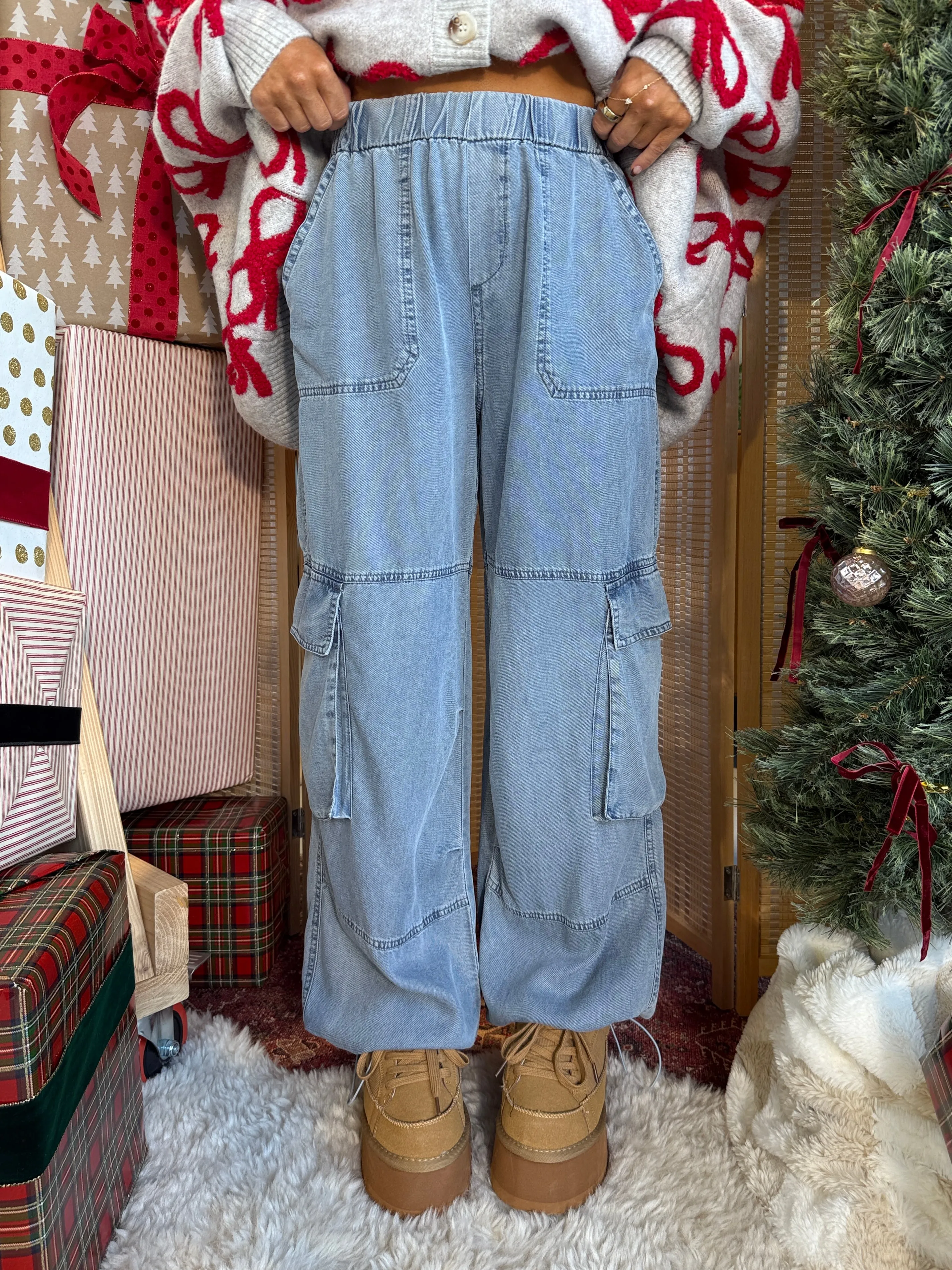 Arctic Muse Tencel Joggers Light Denim sold by Chic by Ally B product image thumbnail 3