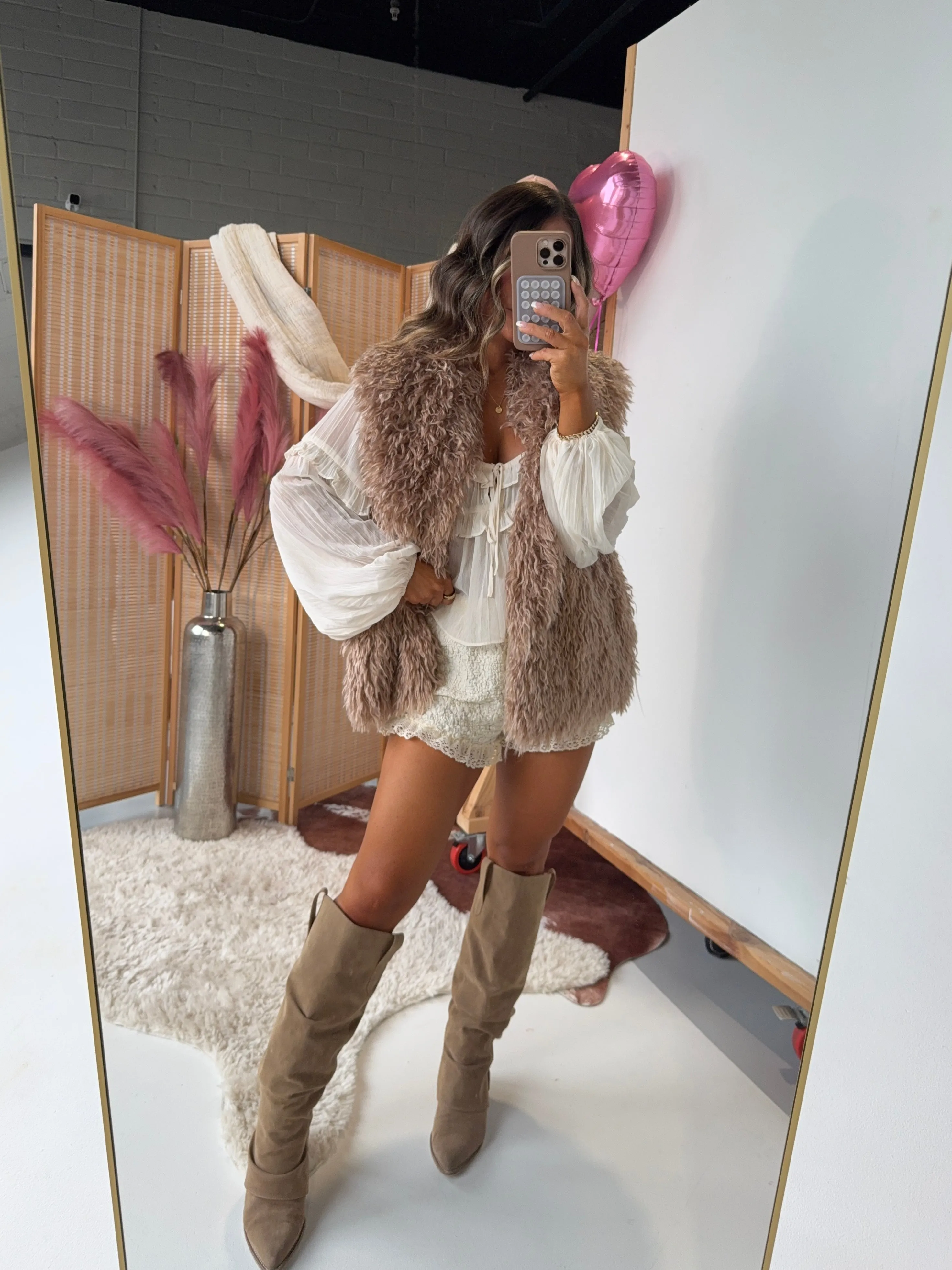 Darling Scoop Neck Blouse Cream sold by Chic by Ally B product image thumbnail 5