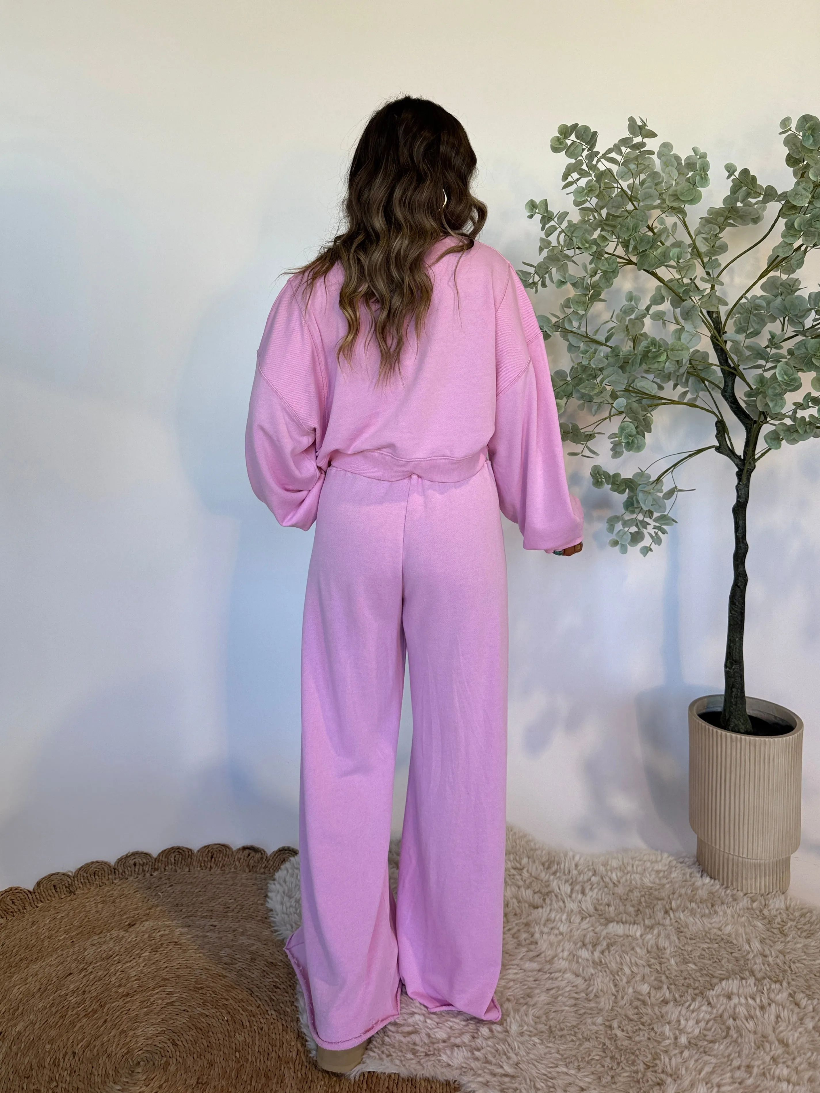 Coffee Shop Mornings Sweatpants Bubble Gum sold by Chic by Ally B product image thumbnail 5