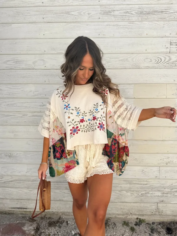 Spring Time Love Top Cream made by Chic by Ally B