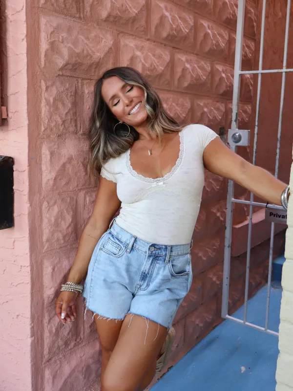 Be With You Short Sleeve Top Vanilla made by Chic by Ally B