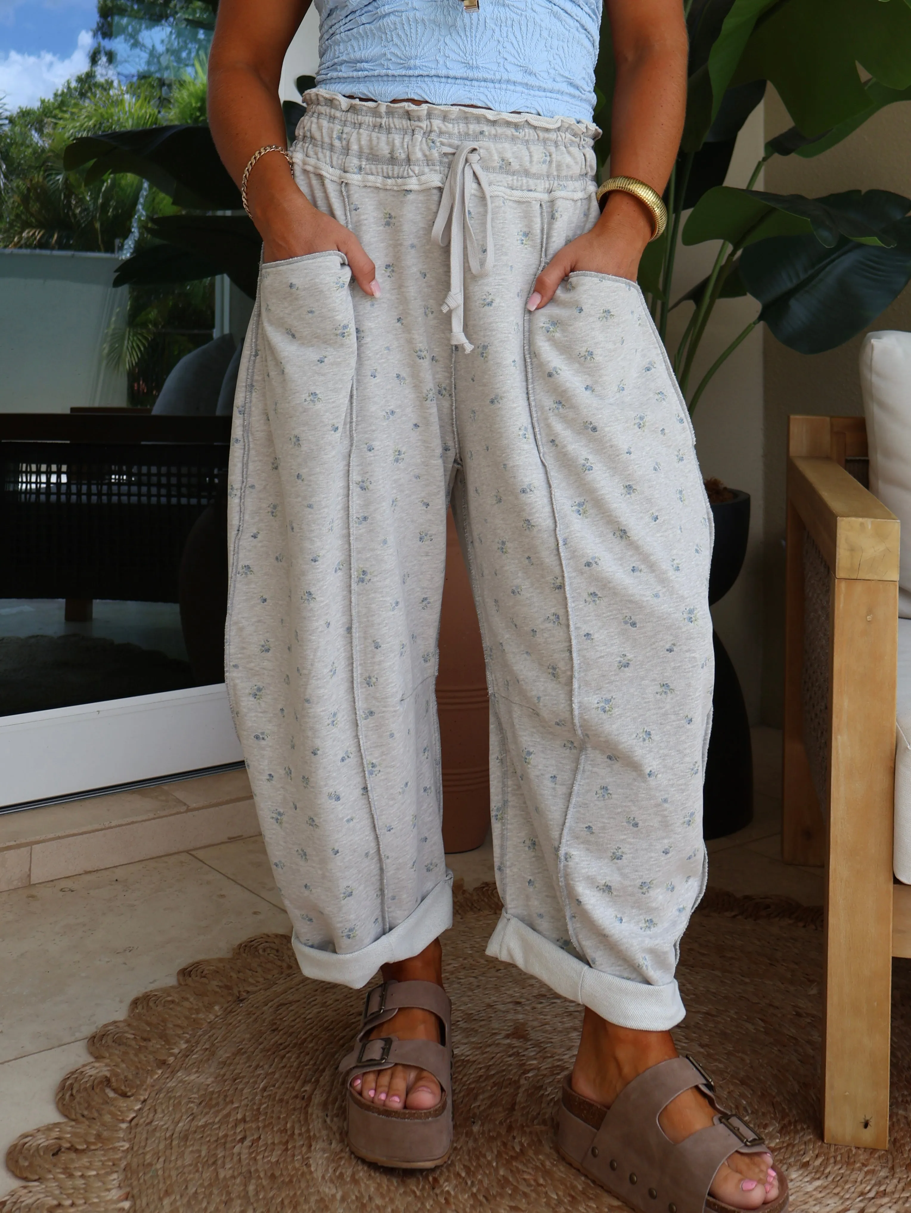 Long Weekend Barrel Sweatpants Grey sold by Chic by Ally B product image thumbnail 3