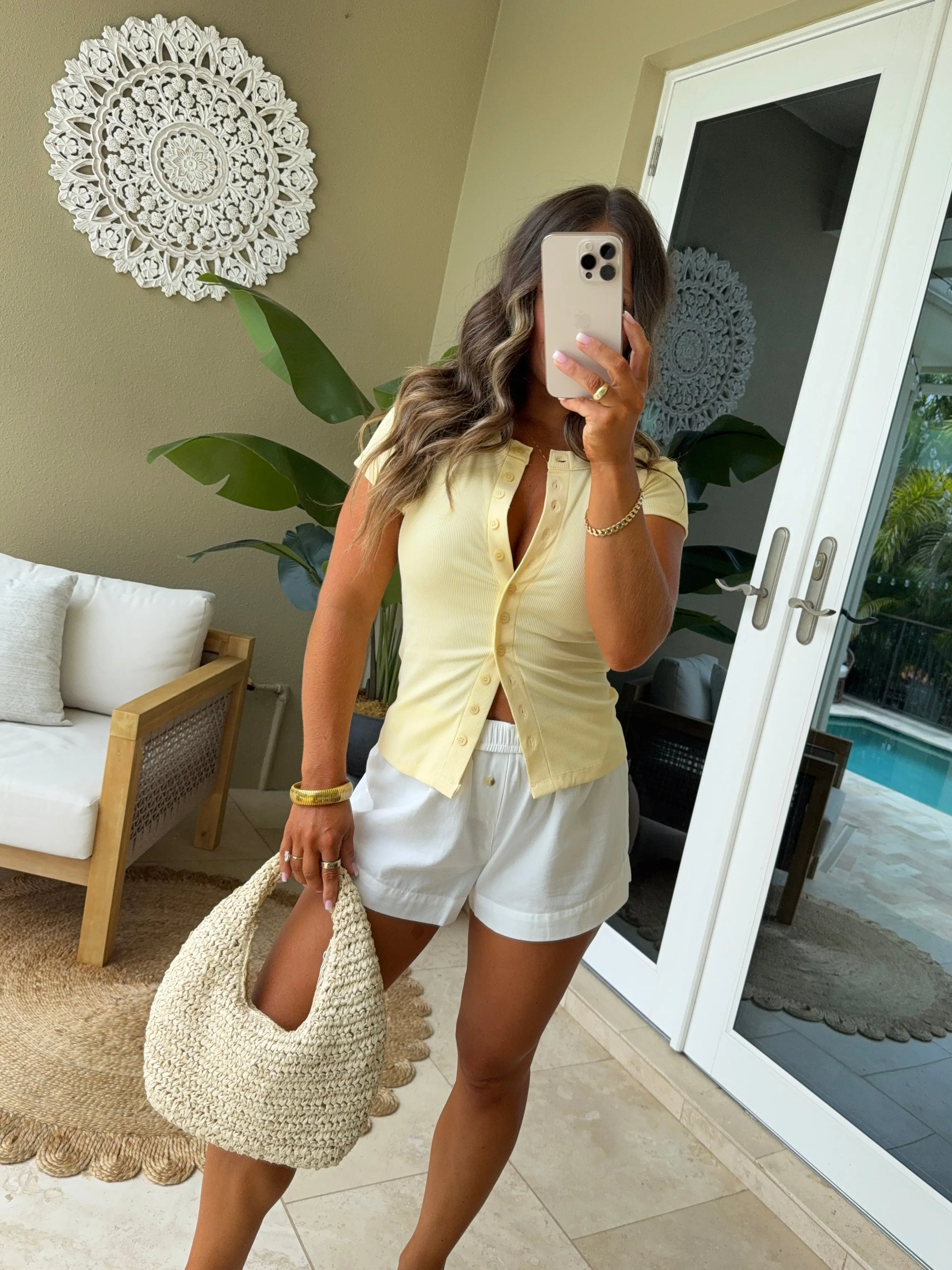 Lanie Button Up Top Butter sold by Chic by Ally B product image thumbnail 4