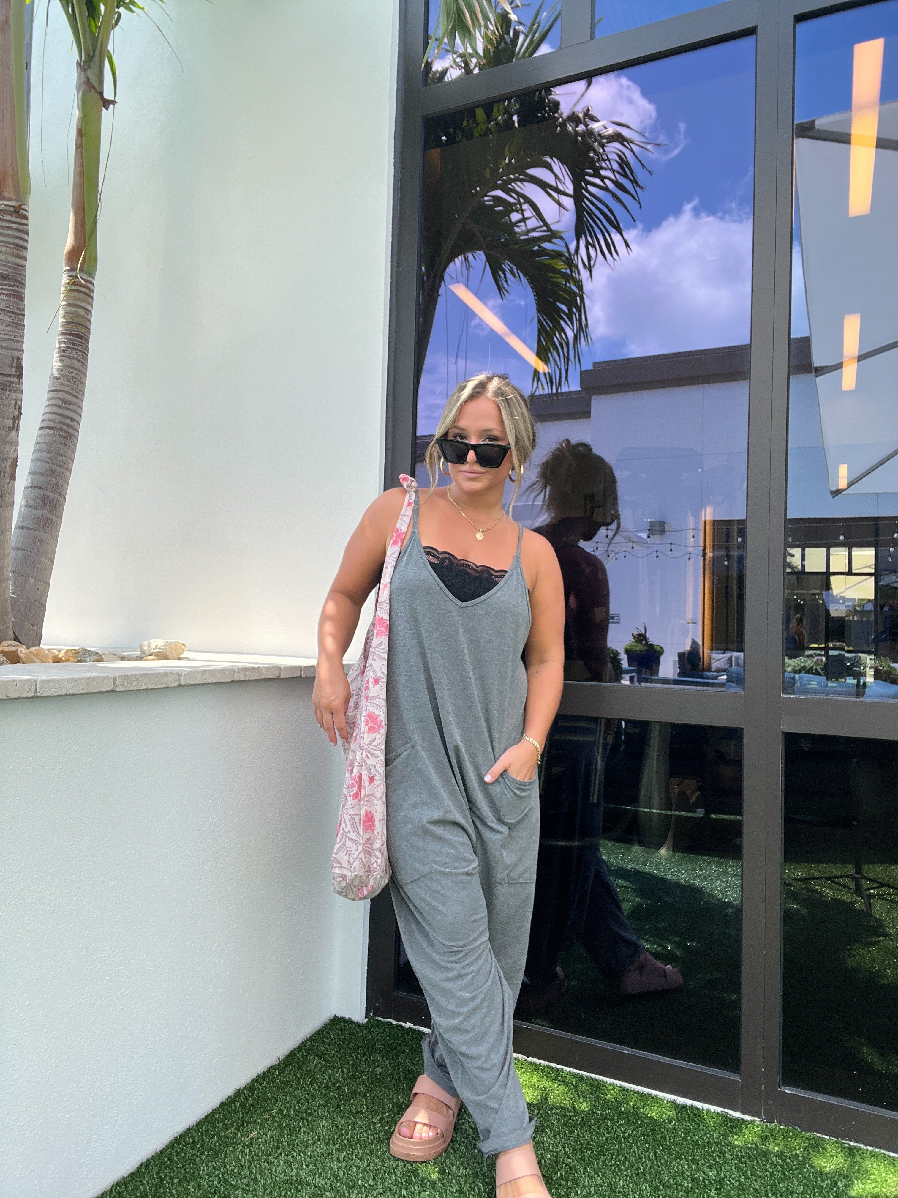 Charcoal Charlie Slouched Jumpsuit sold by Chic by Ally B product image thumbnail 3