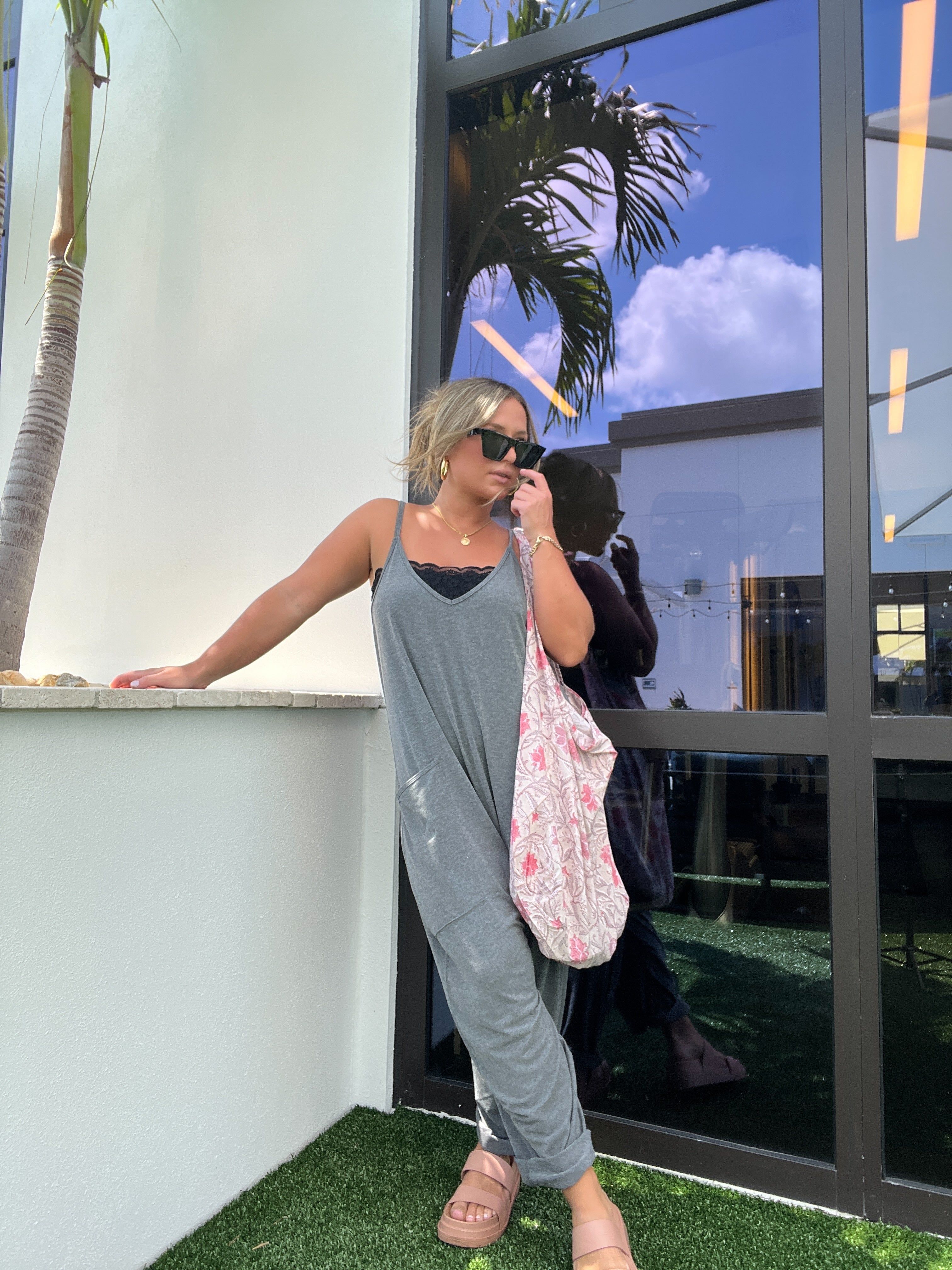 Charcoal Charlie Slouched Jumpsuit sold by Chic by Ally B product image thumbnail 2