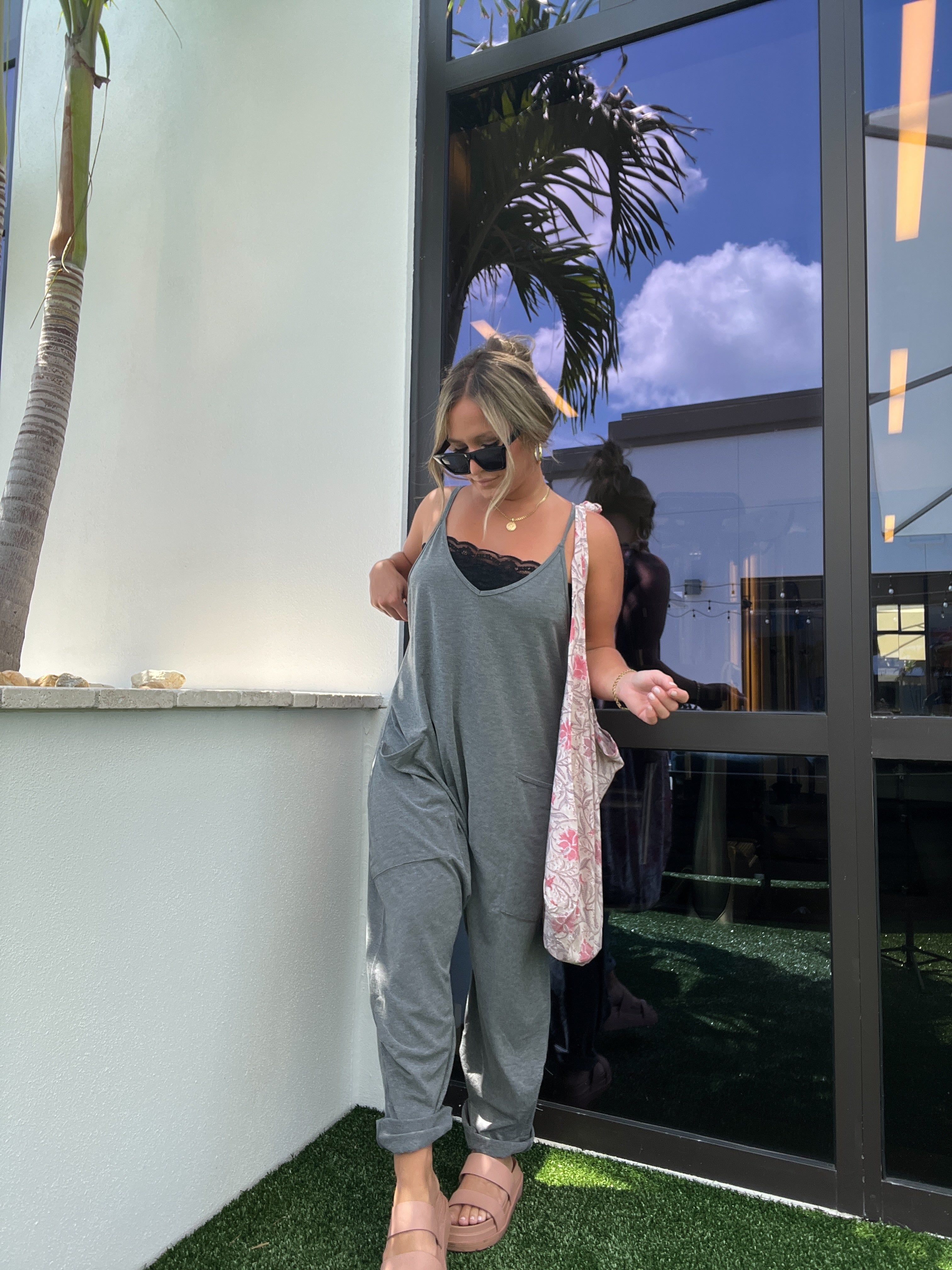 Charcoal Charlie Slouched Jumpsuit sold by Chic by Ally B product image thumbnail 5