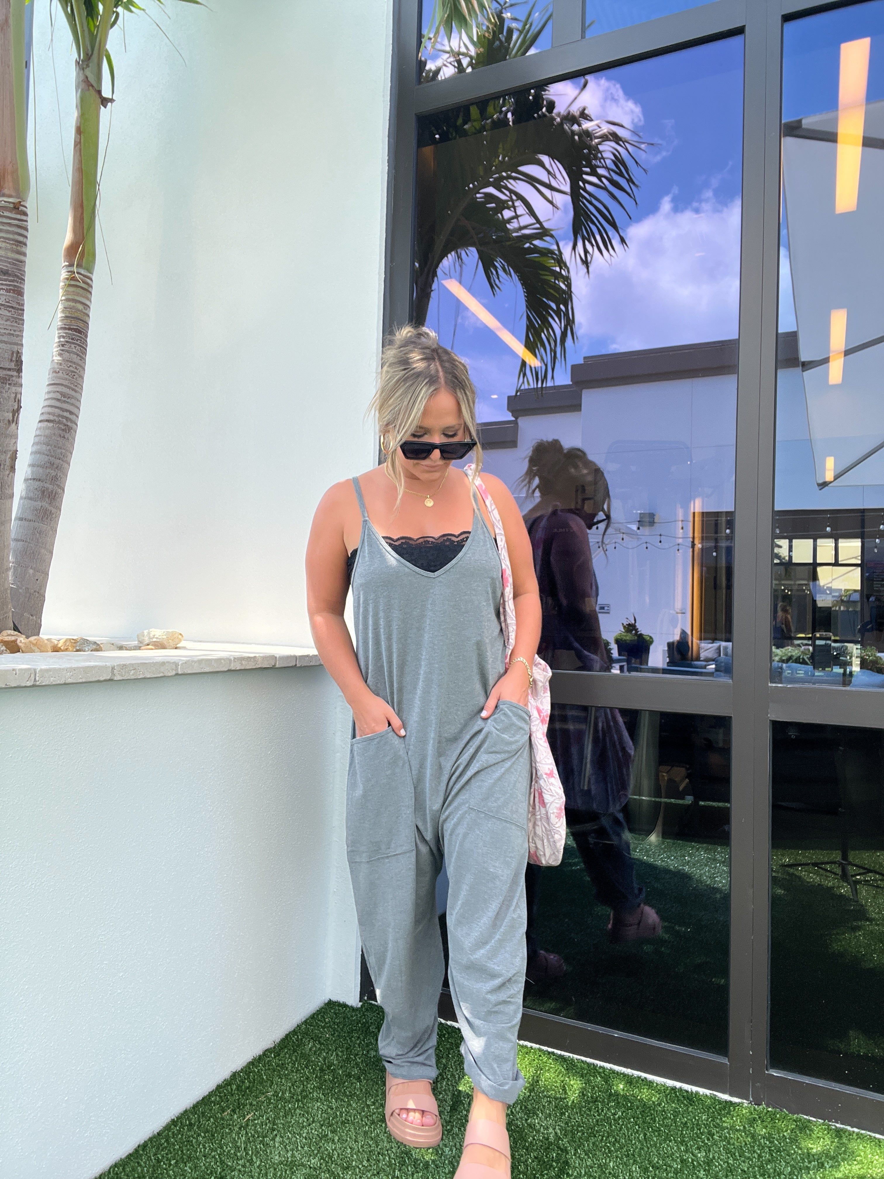 Charcoal Charlie Slouched Jumpsuit sold by Chic by Ally B
