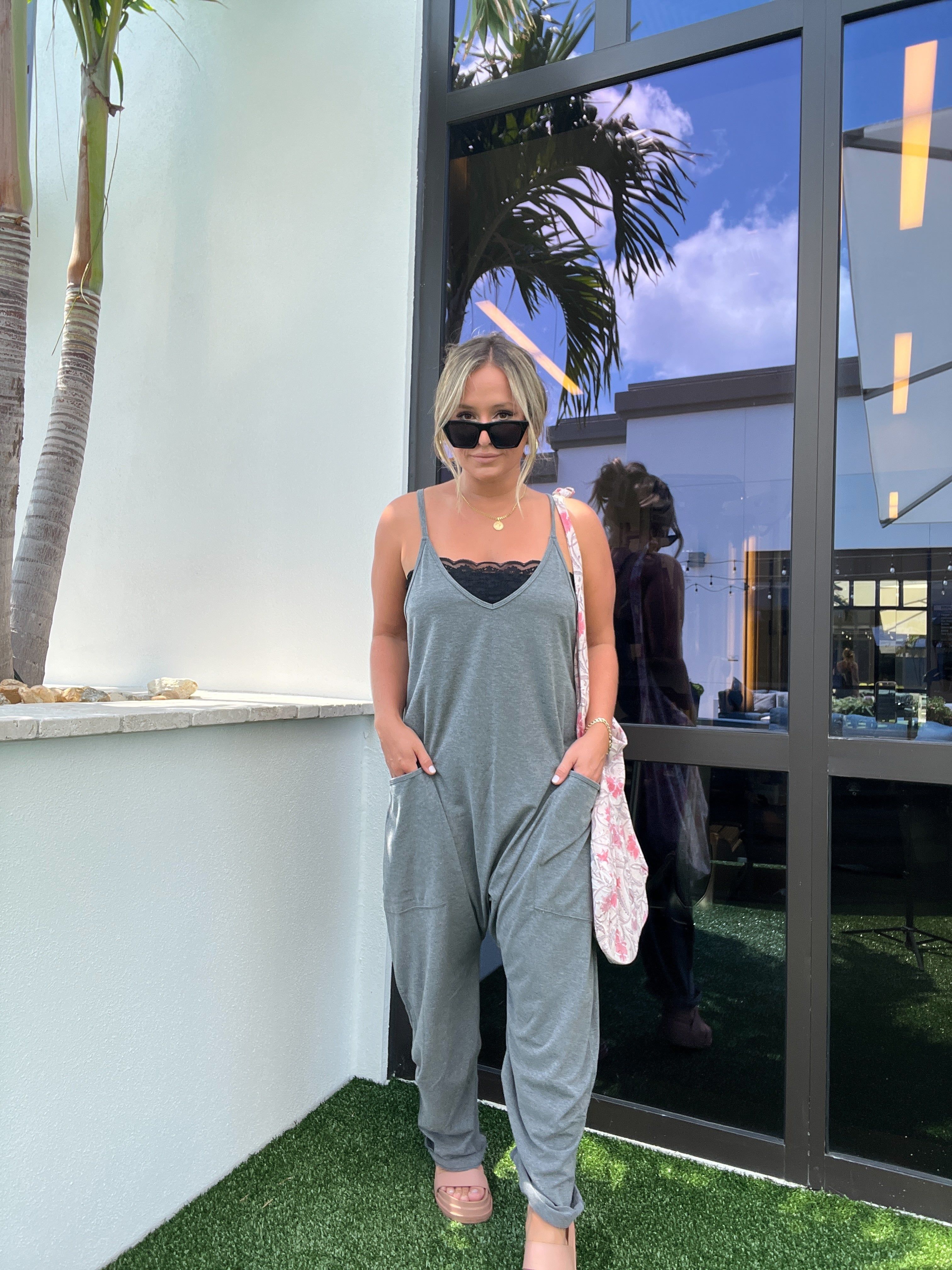 Charcoal Charlie Slouched Jumpsuit sold by Chic by Ally B product image thumbnail 15