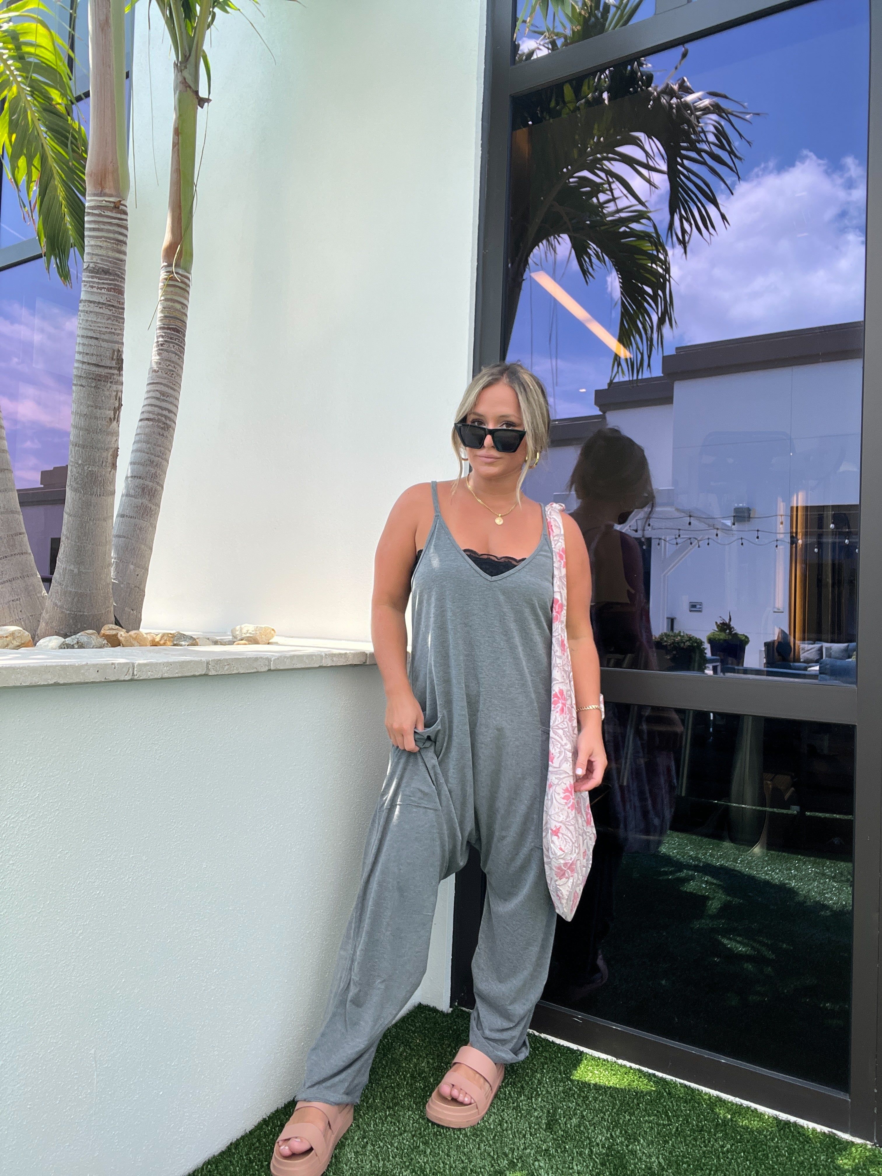 Charcoal Charlie Slouched Jumpsuit sold by Chic by Ally B product image thumbnail 13