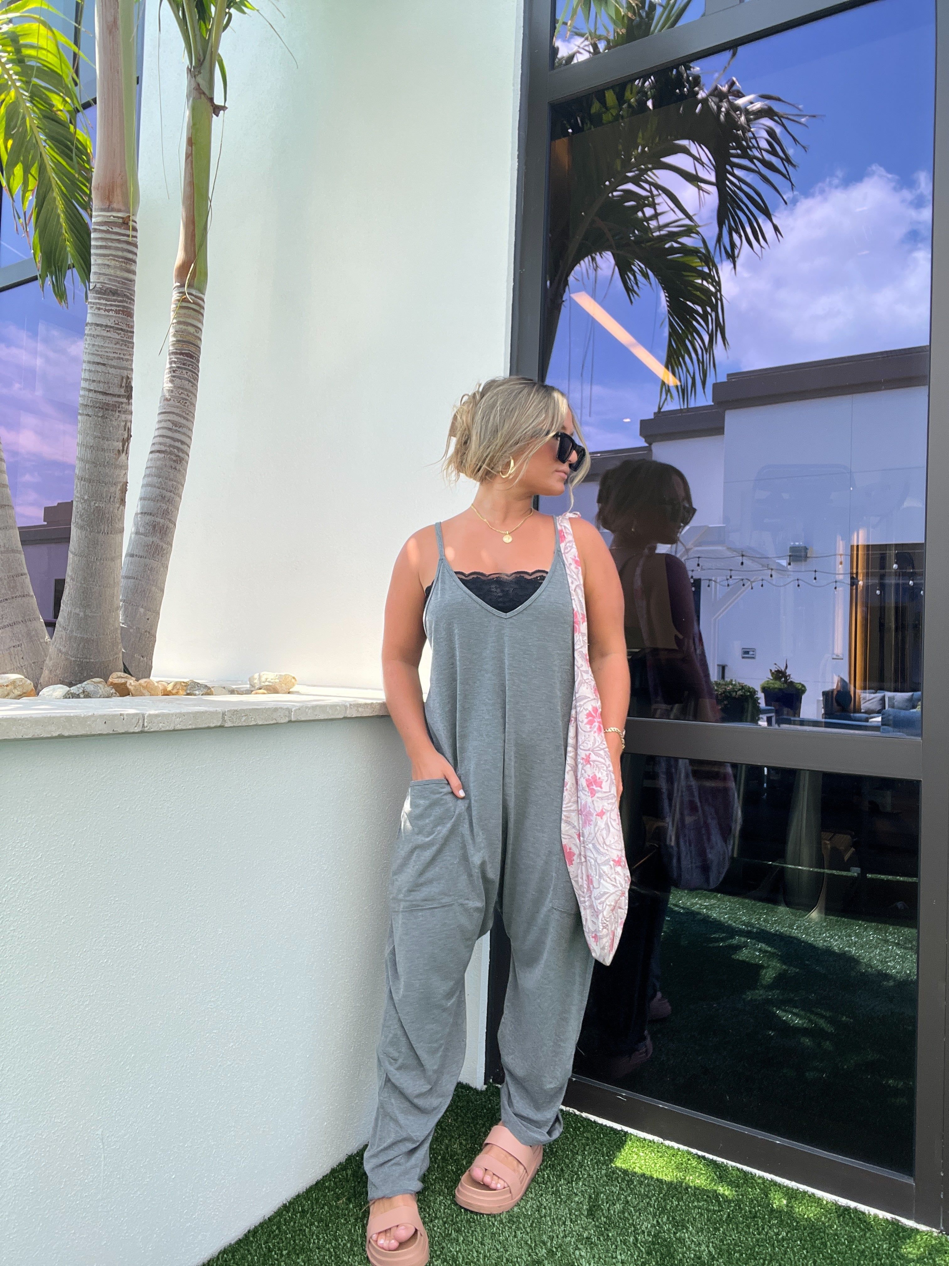 Charcoal Charlie Slouched Jumpsuit sold by Chic by Ally B product image thumbnail 12