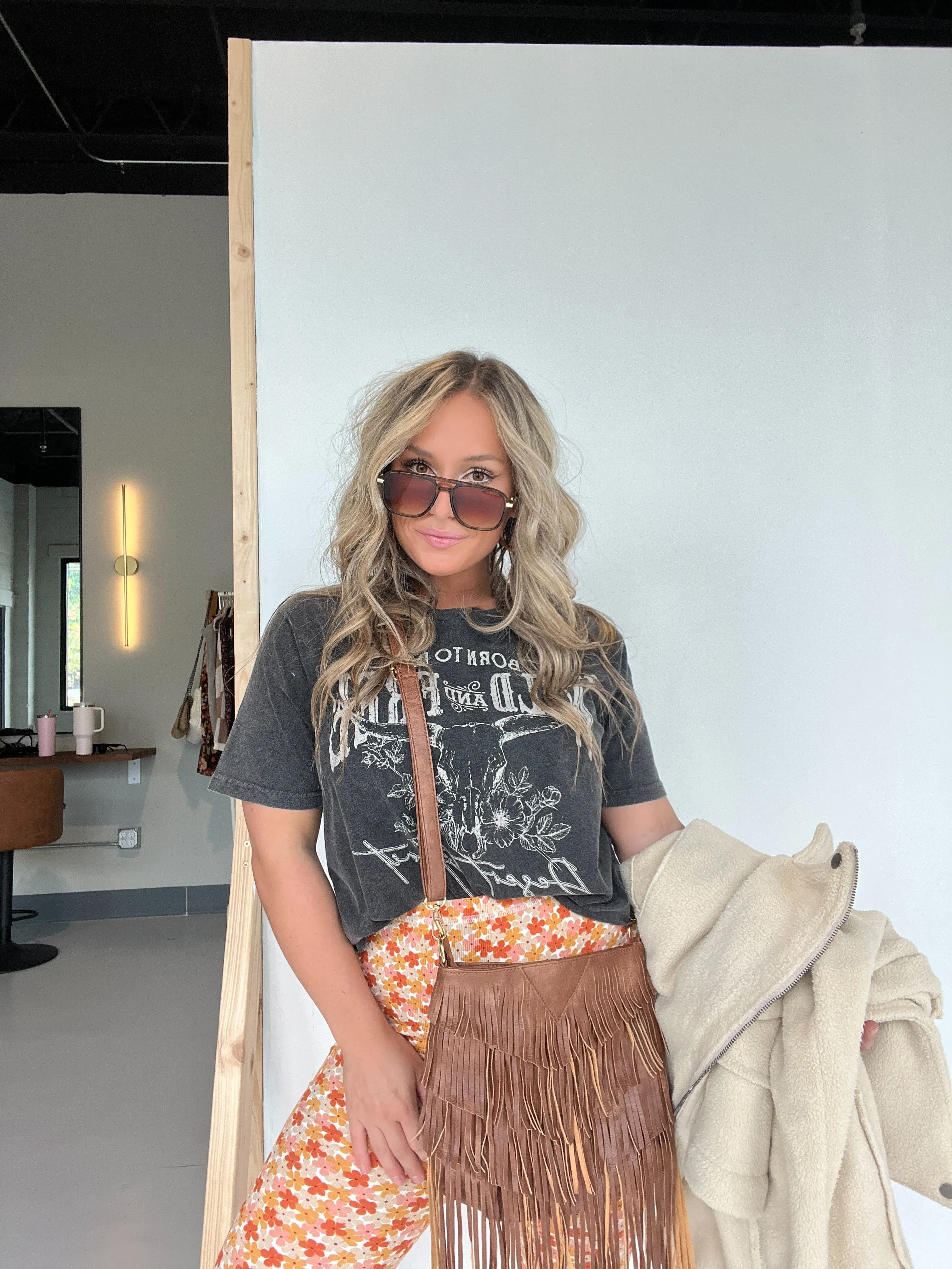 Born To Be Wild And Free Tee Black sold by Chic by Ally B product image thumbnail 3