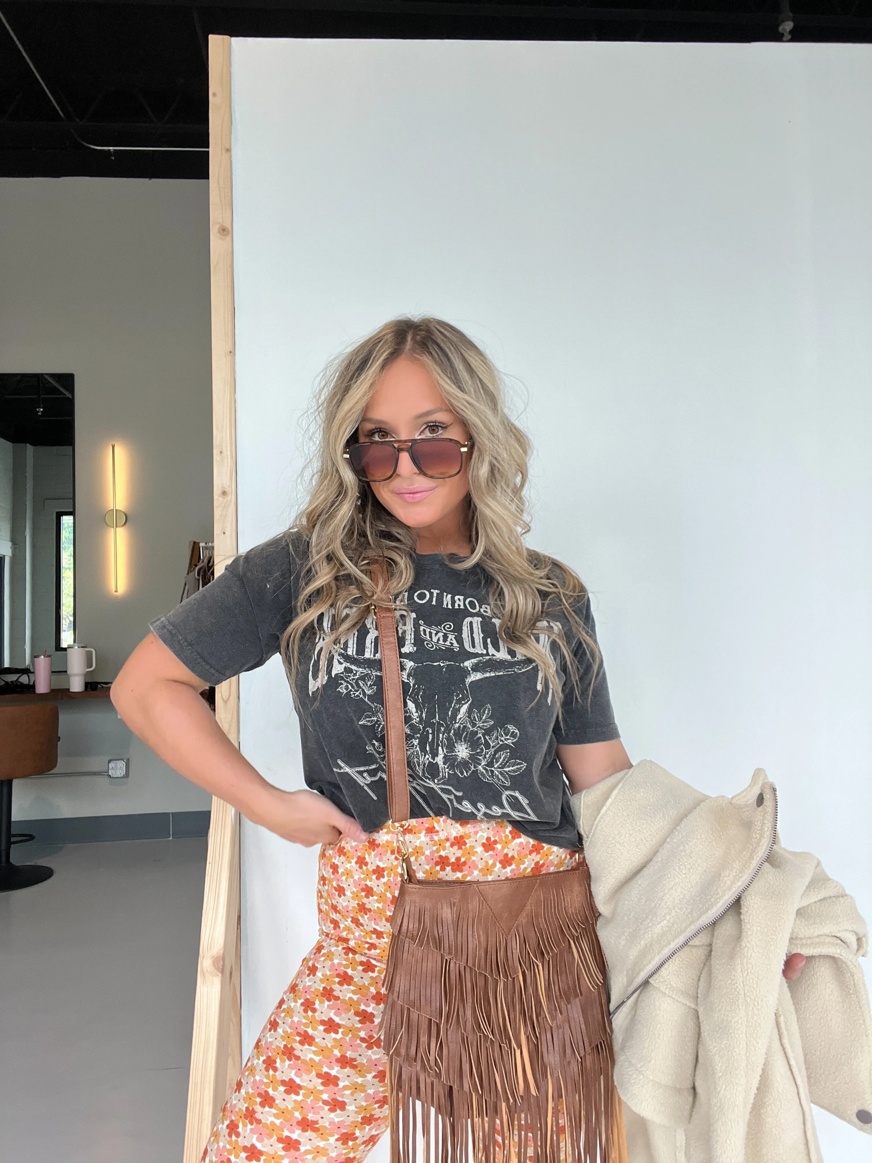 Born To Be Wild And Free Tee Black sold by Chic by Ally B product image thumbnail 2