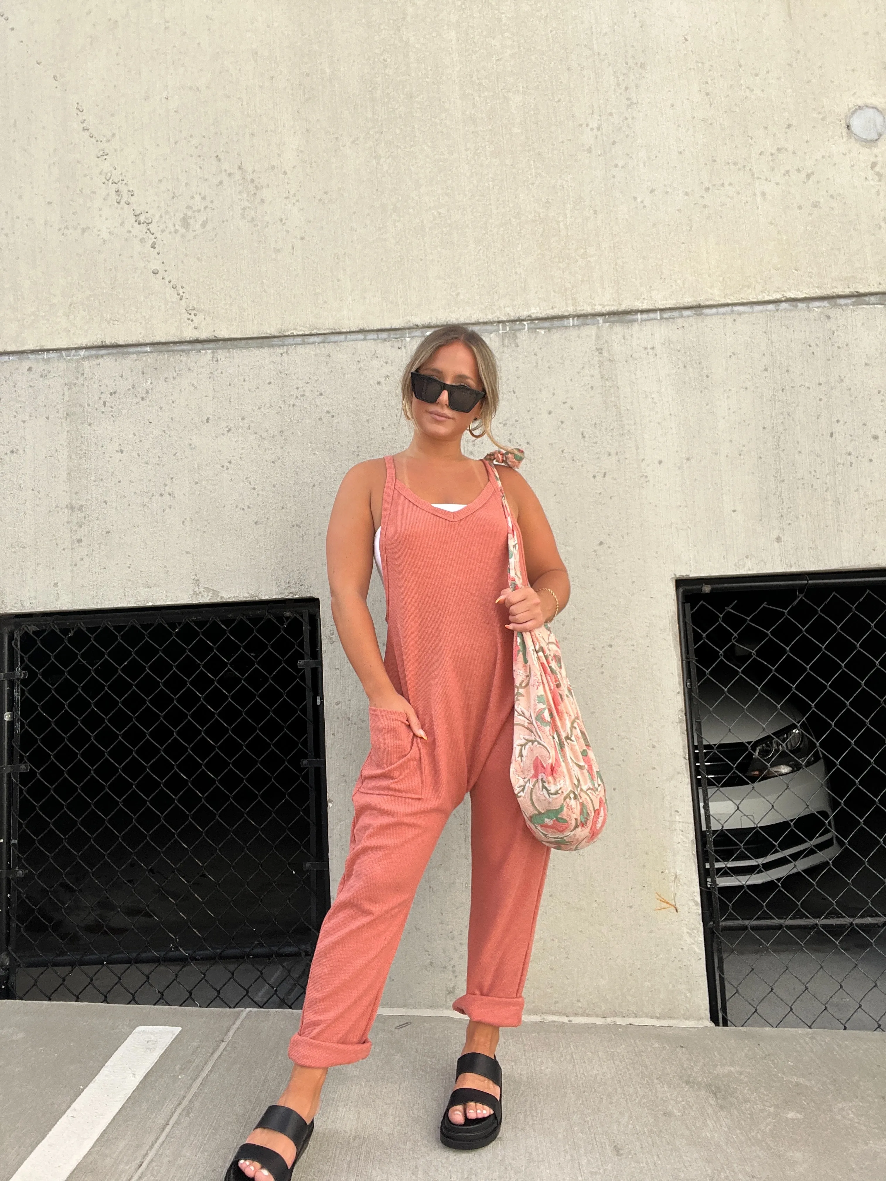 RUST RELAXED FIT JUMPSUIT sold by Chic by Ally B product image thumbnail 5