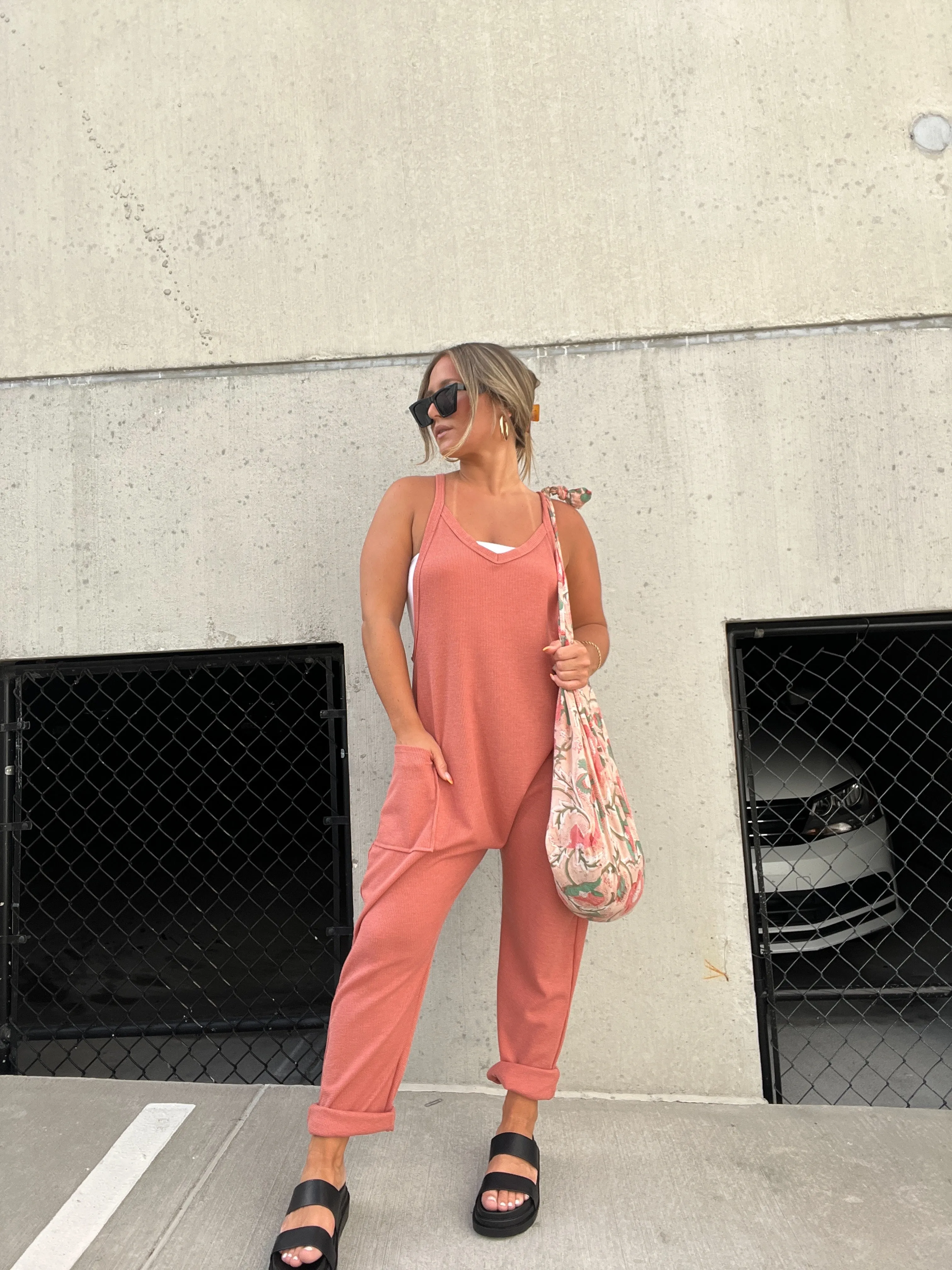 RUST RELAXED FIT JUMPSUIT sold by Chic by Ally B