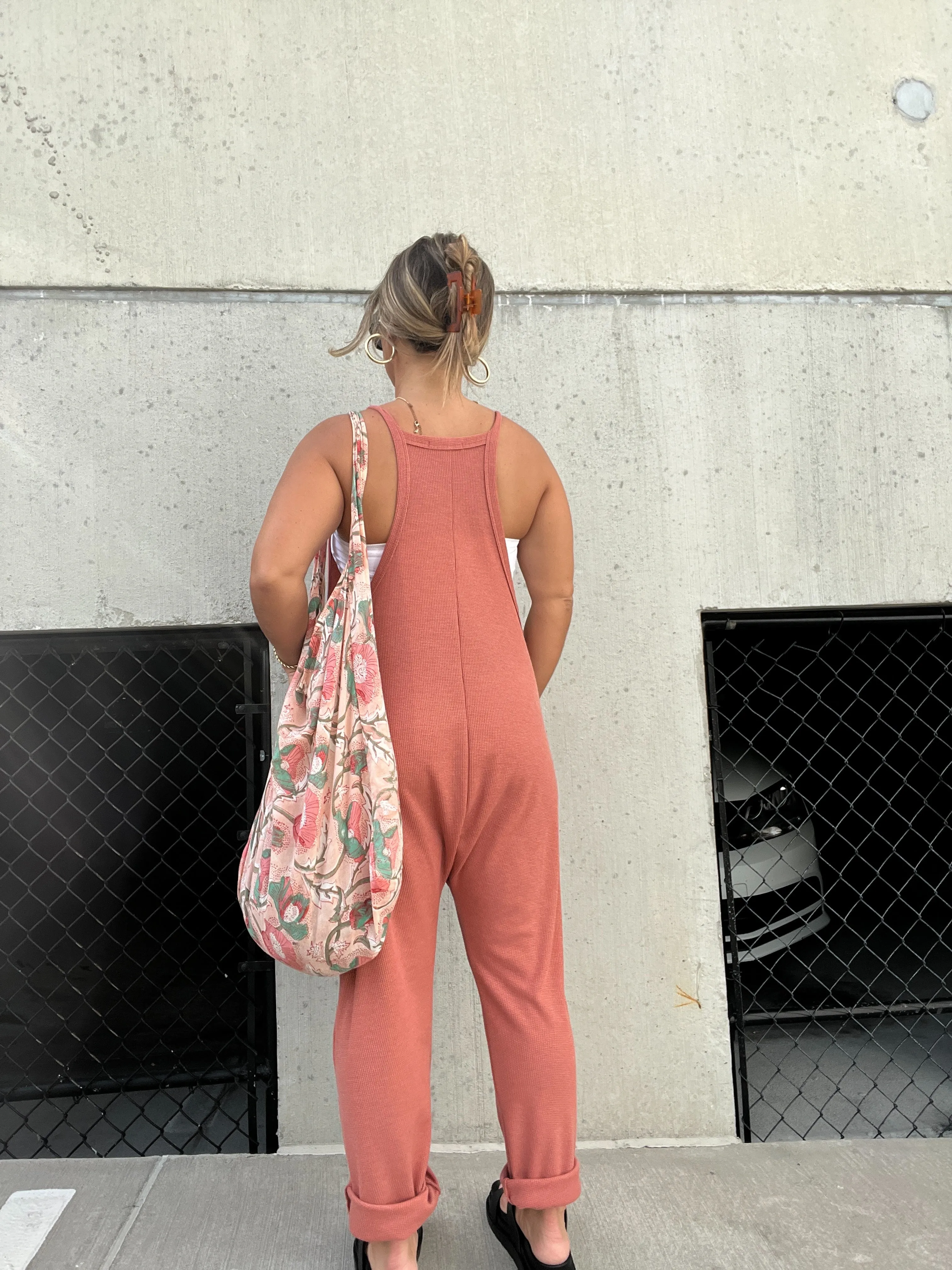 RUST RELAXED FIT JUMPSUIT sold by Chic by Ally B product image thumbnail 3