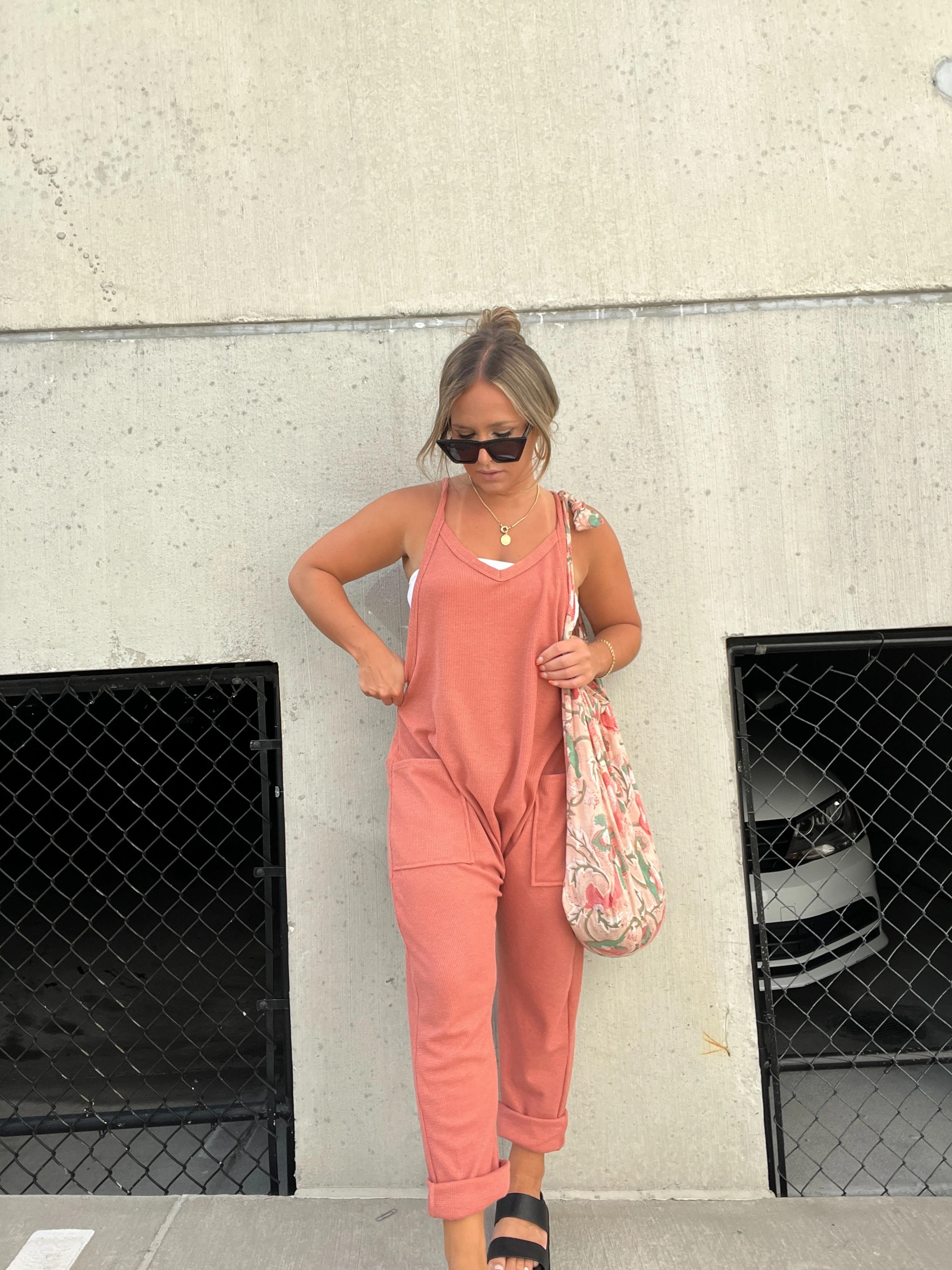 RUST RELAXED FIT JUMPSUIT sold by Chic by Ally B product image thumbnail 4