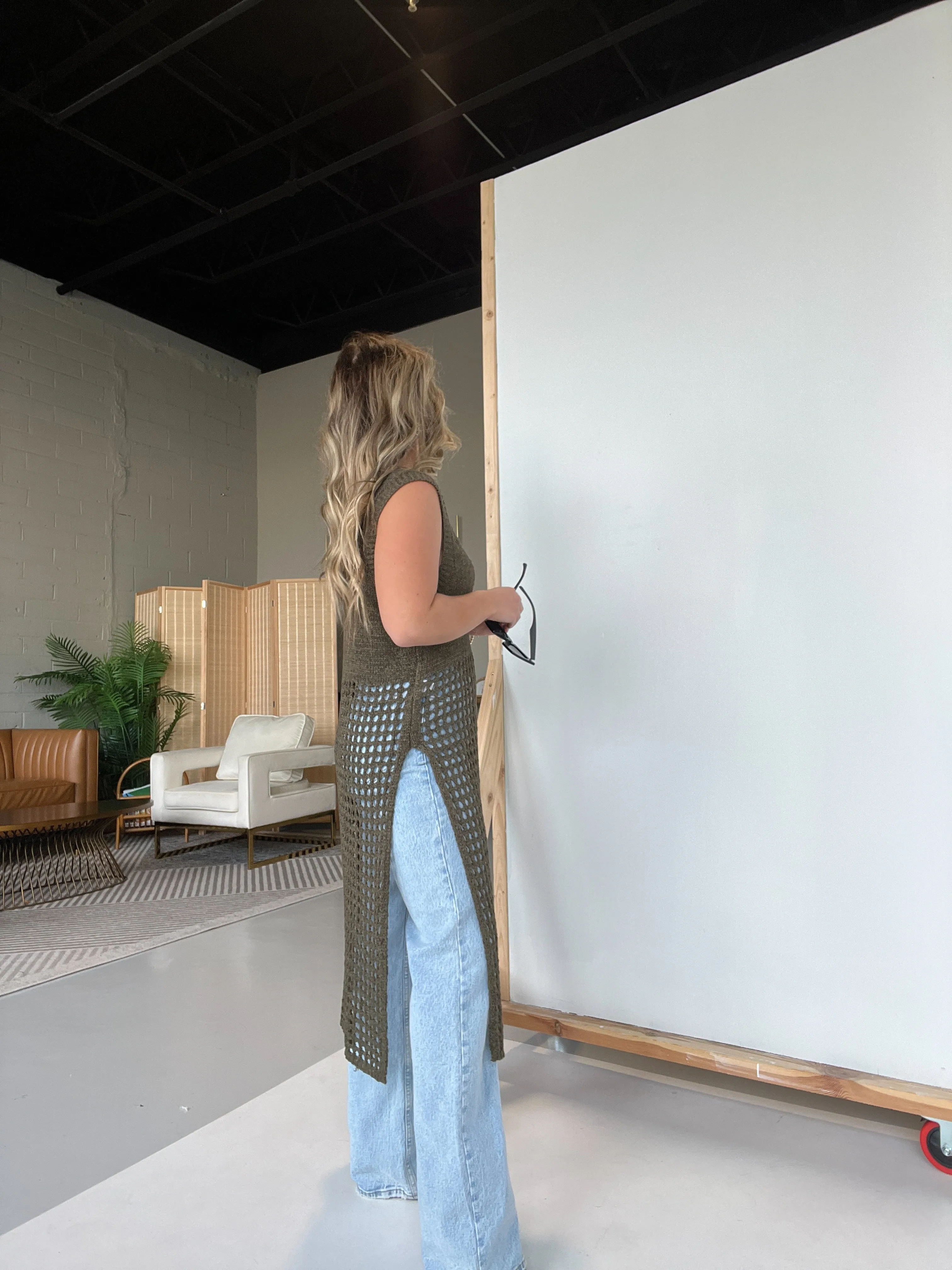 Lover Crochet Top Dark Olive sold by Chic by Ally B product image thumbnail 4