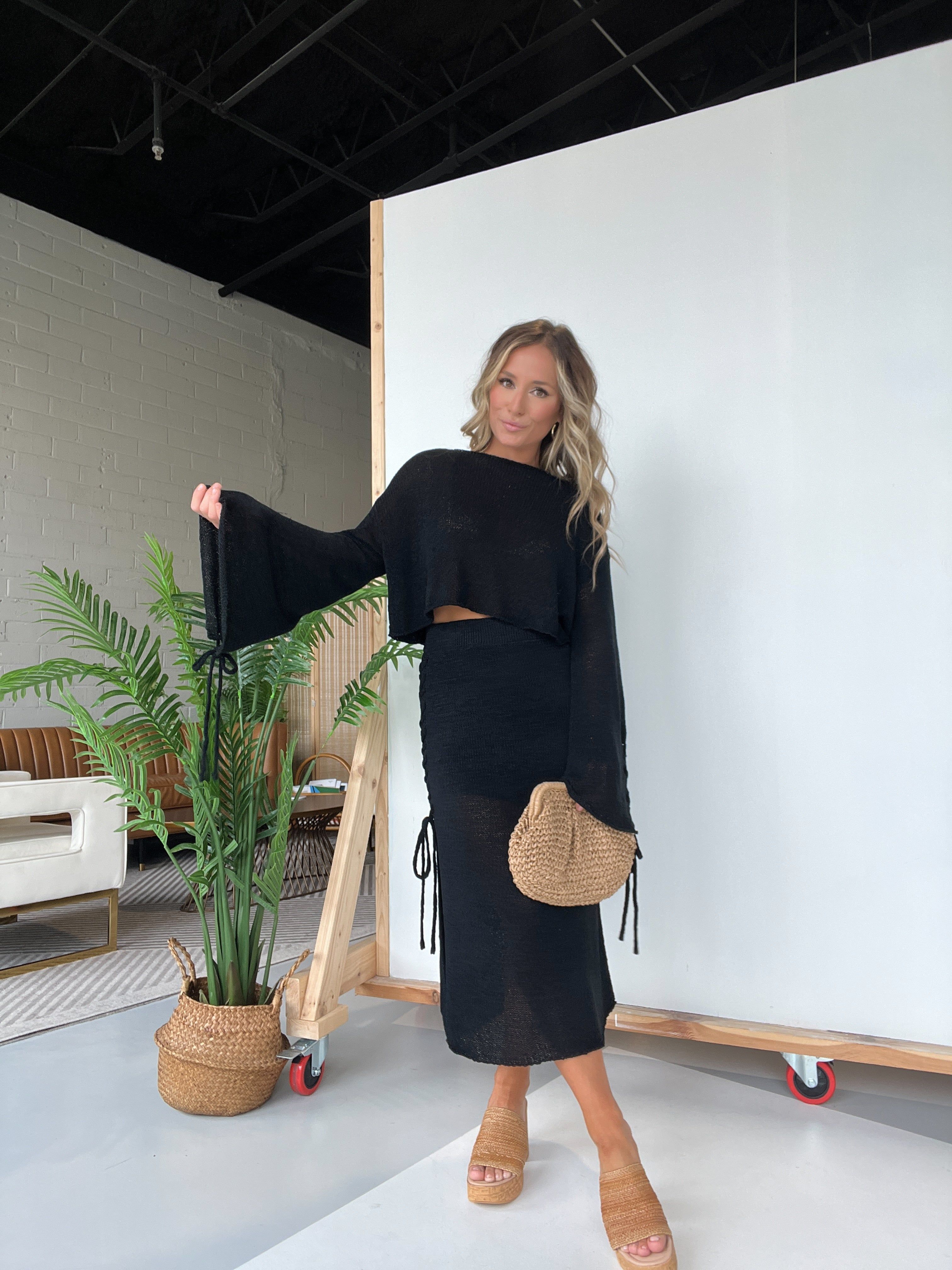 Tulum Nights Skirt Set Black sold by Chic by Ally B