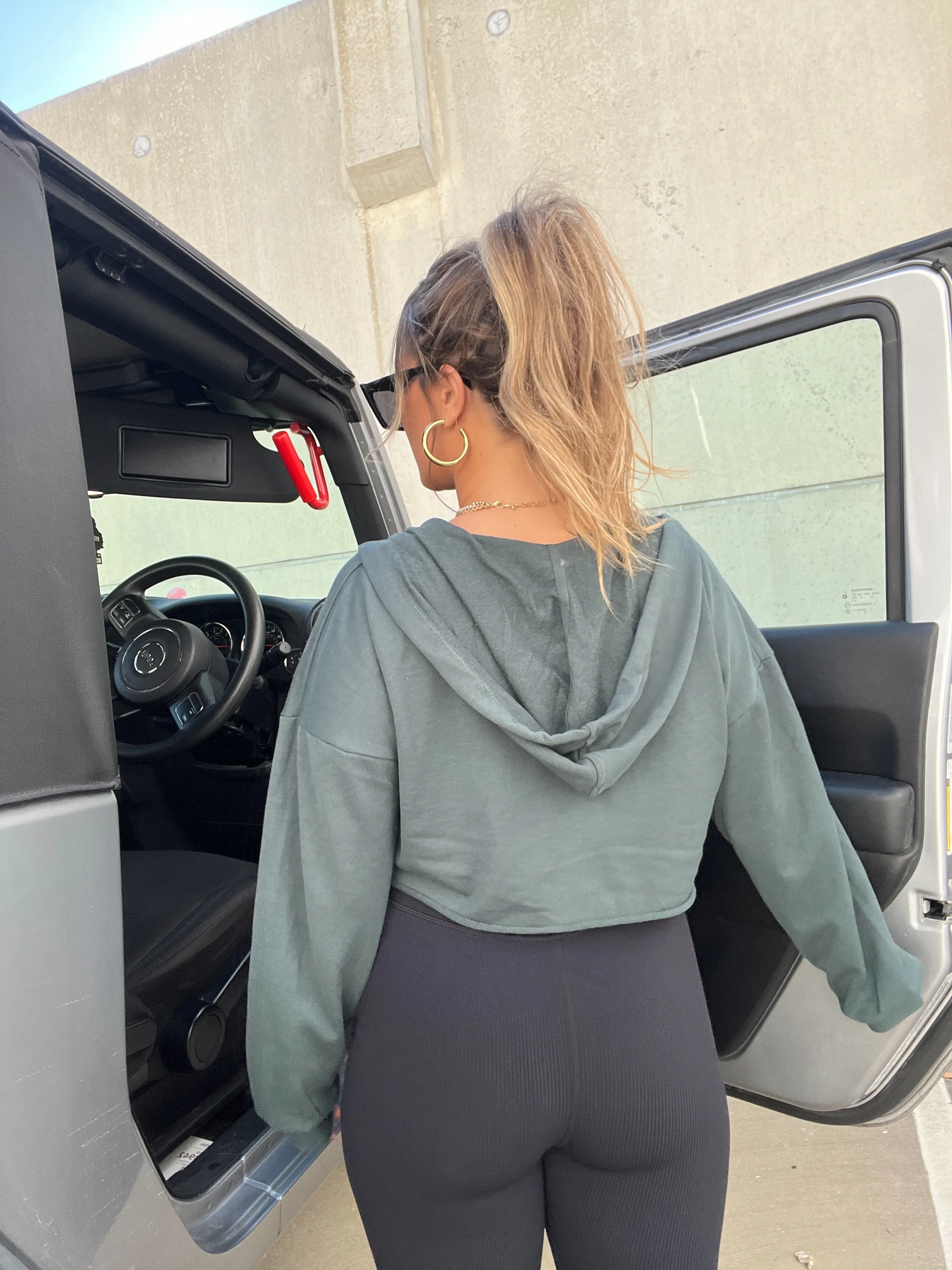 Sunday Funday Hoodie Sea Green sold by Chic by Ally B product image thumbnail 4