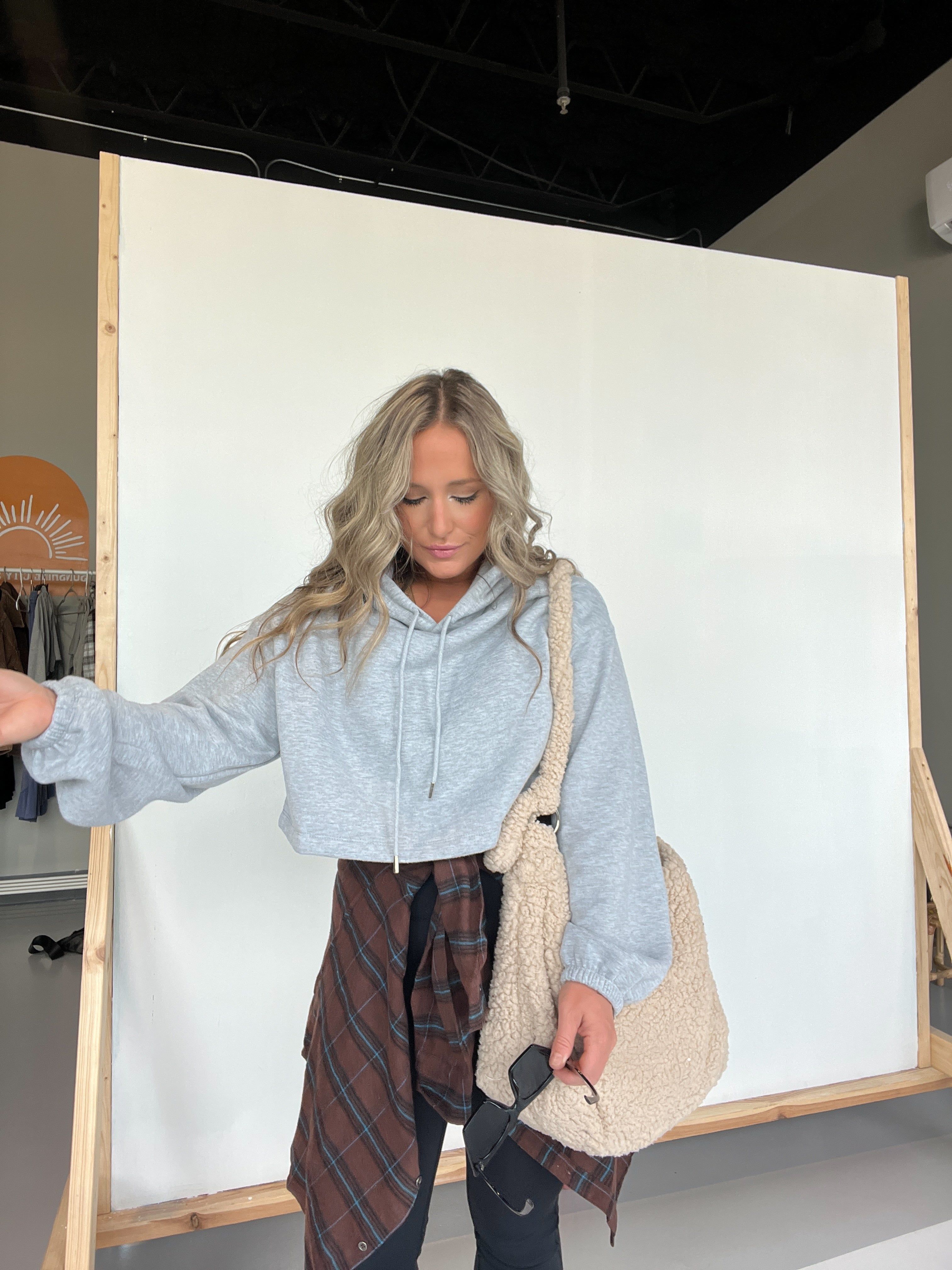 Overtime Hoodie Heather Grey sold by Chic by Ally B product image thumbnail 12