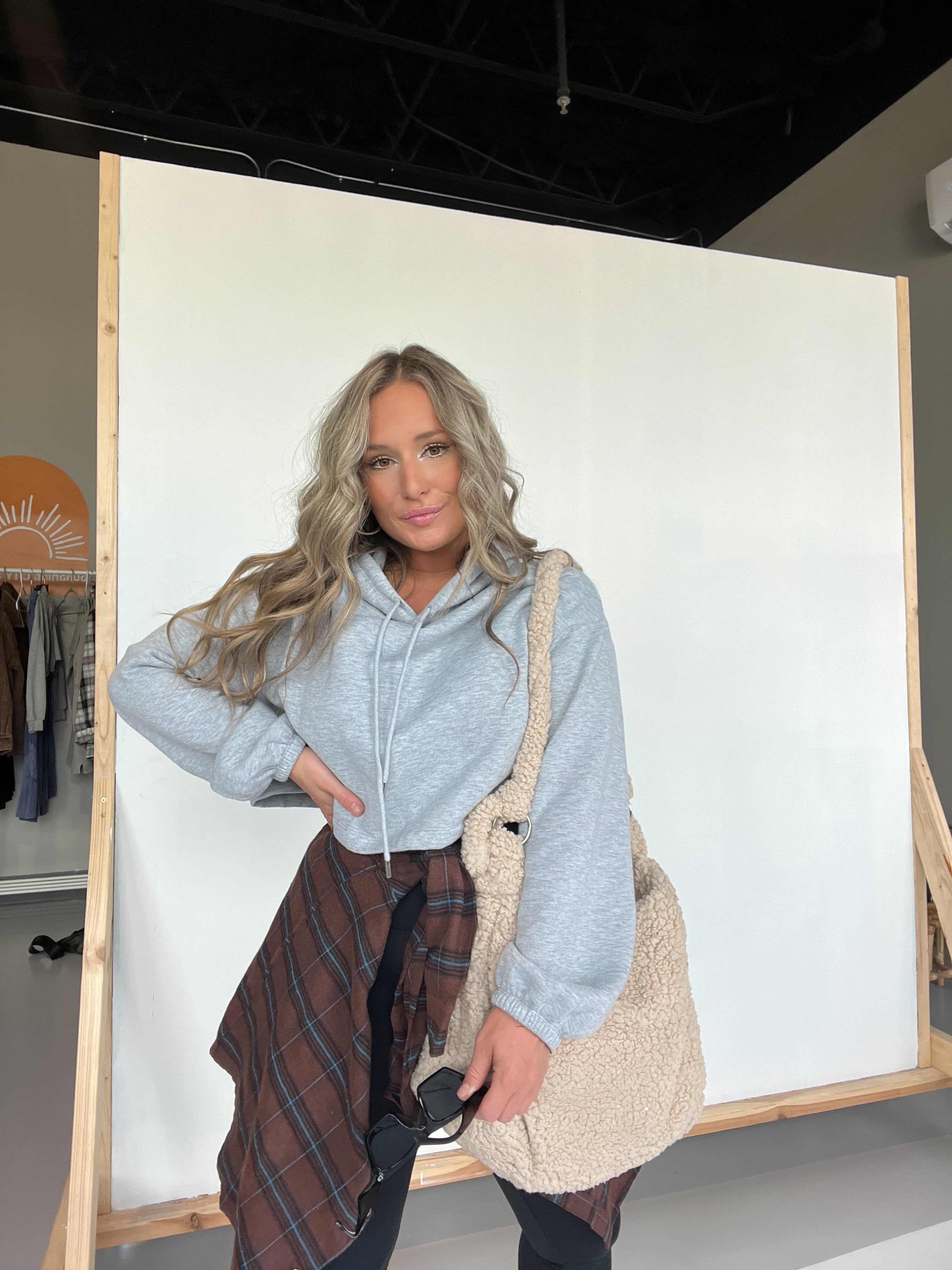 Overtime Hoodie Heather Grey sold by Chic by Ally B product image thumbnail 14