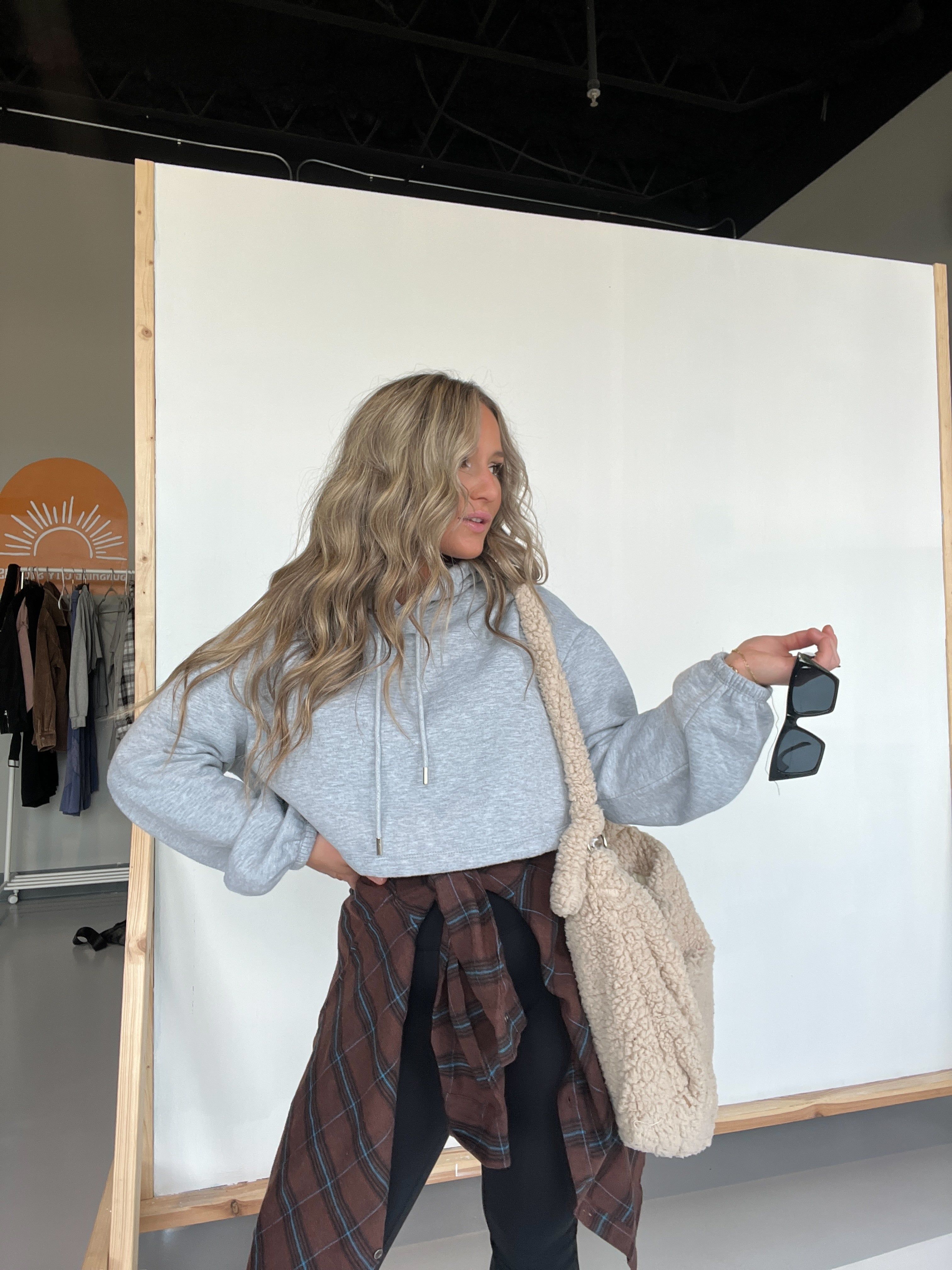 Overtime Hoodie Heather Grey sold by Chic by Ally B product image thumbnail 10