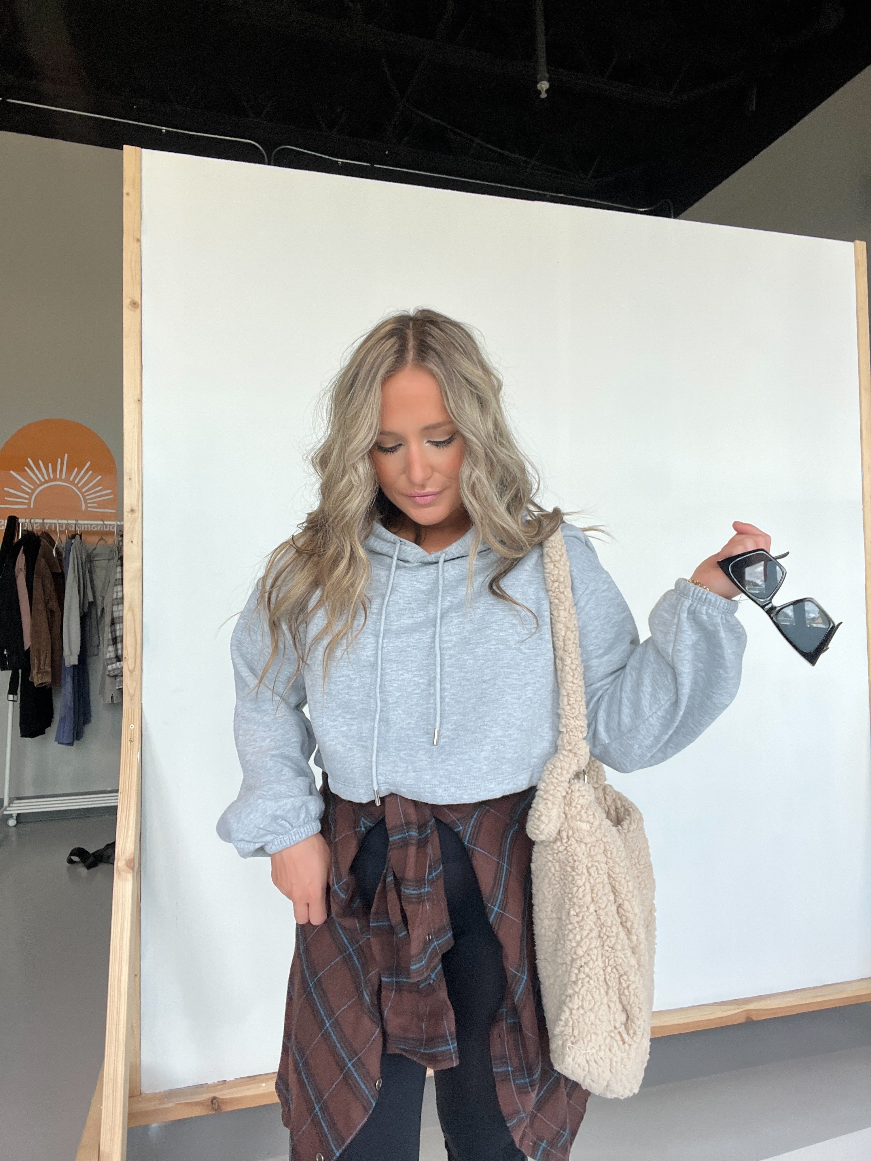 Overtime Hoodie Heather Grey sold by Chic by Ally B product image thumbnail 11