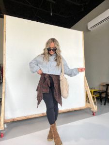 Overtime Hoodie Heather Grey sold by Chic by Ally B
