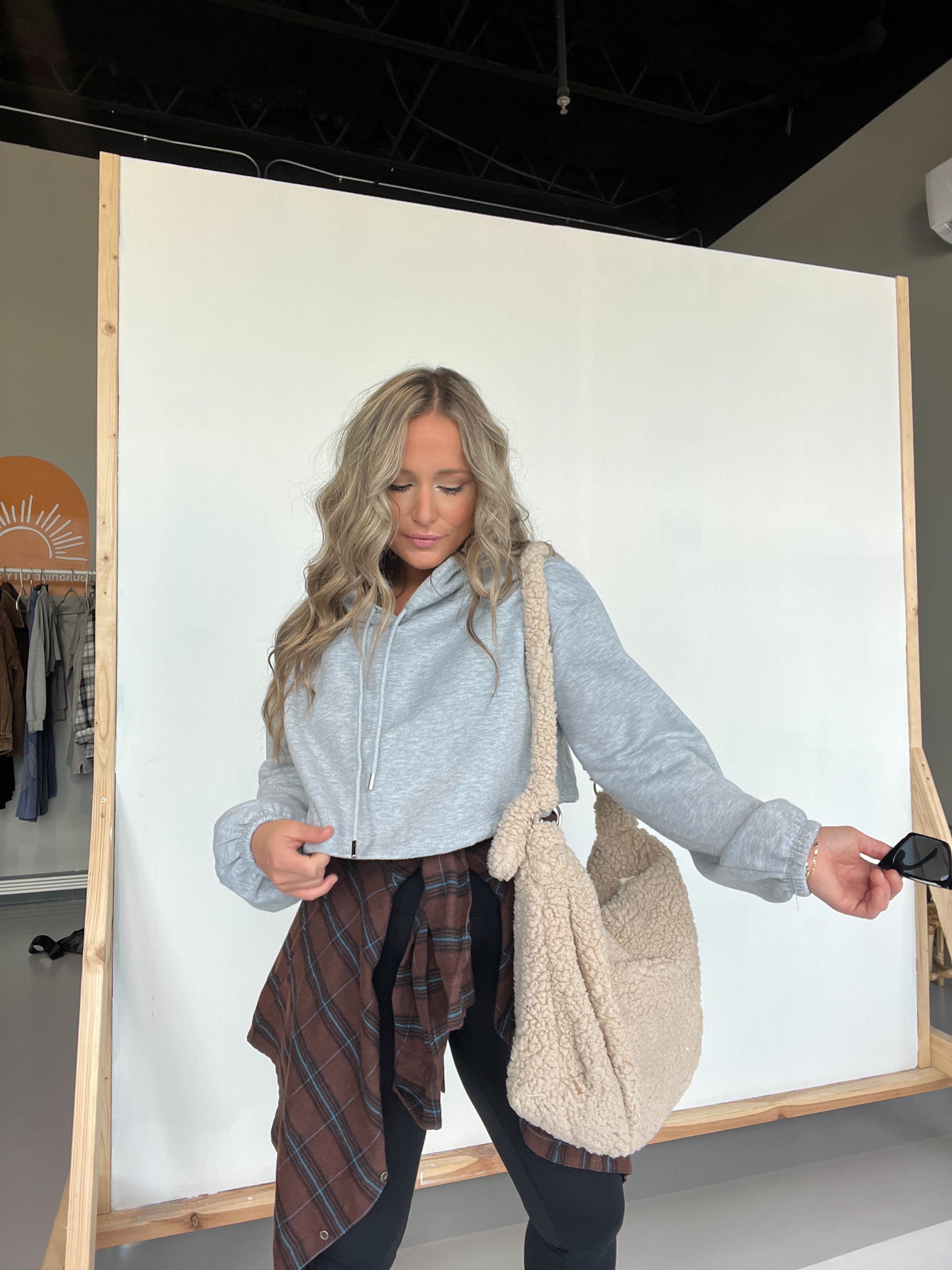 Overtime Hoodie Heather Grey sold by Chic by Ally B product image thumbnail 15