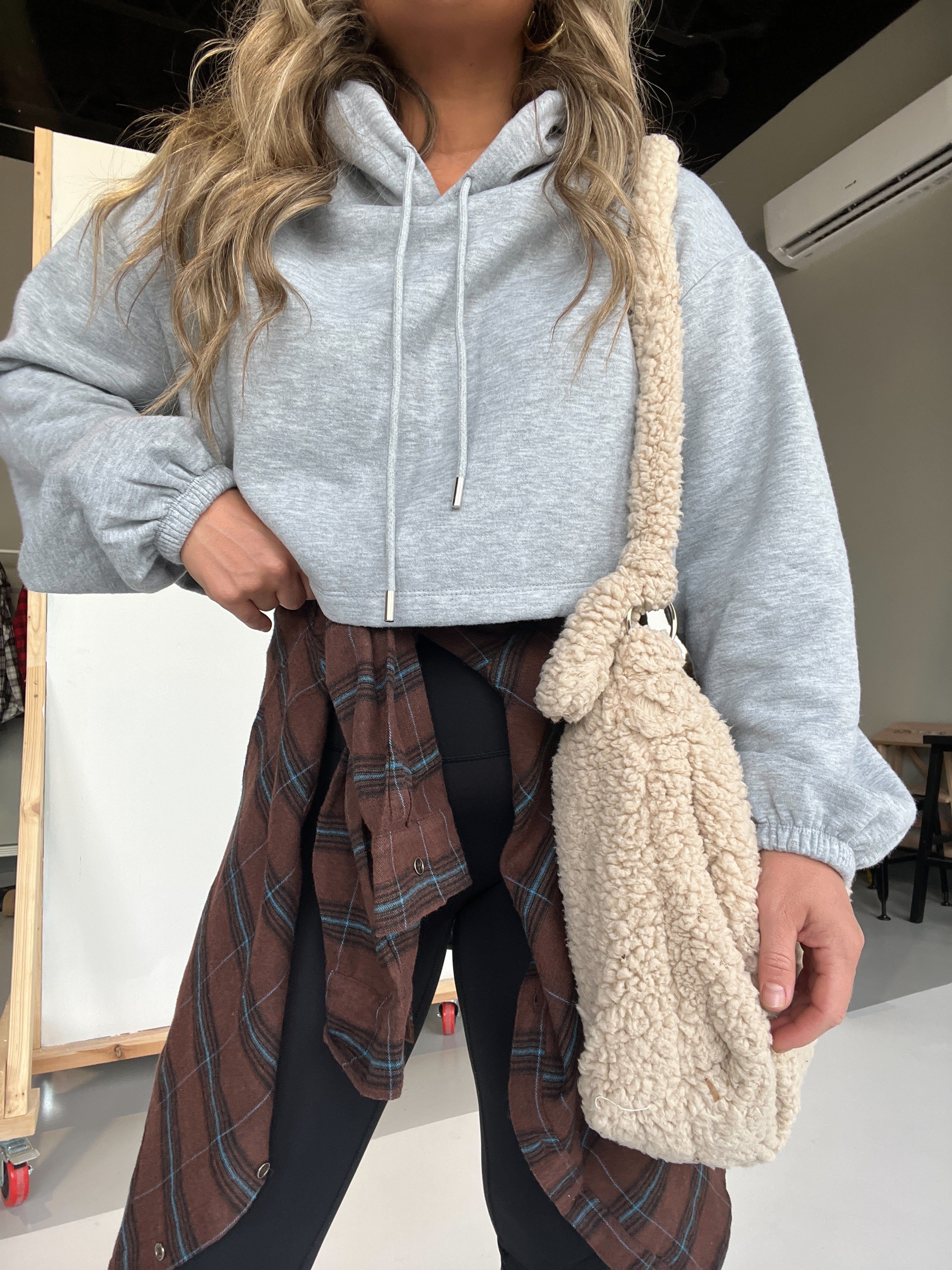 Overtime Hoodie Heather Grey sold by Chic by Ally B product image thumbnail 5