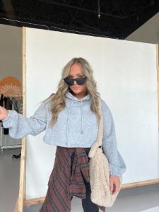 Overtime Hoodie Heather Grey sold by Chic by Ally B