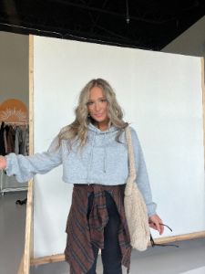 Overtime Hoodie Heather Grey sold by Chic by Ally B