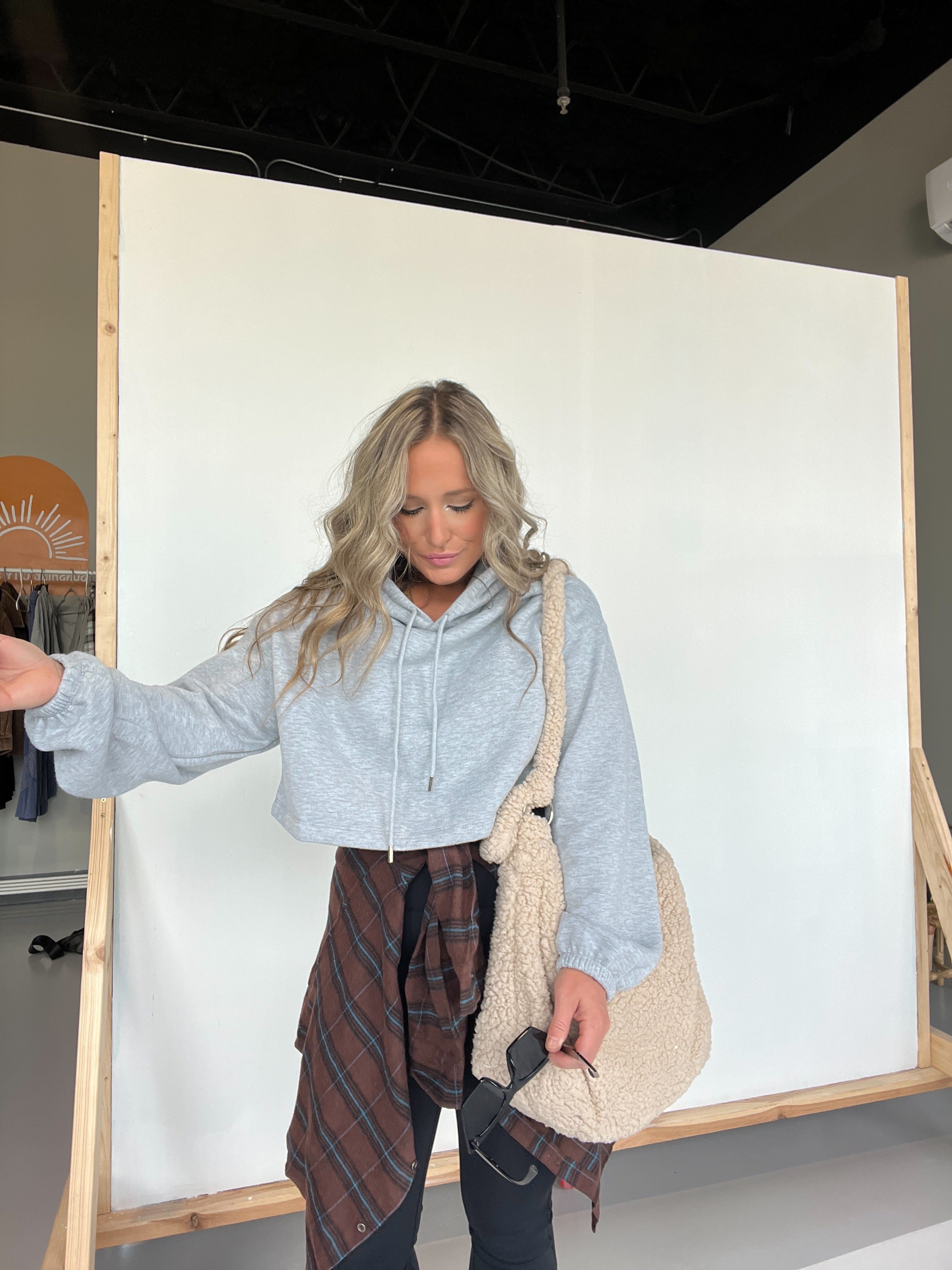 Overtime Hoodie Heather Grey sold by Chic by Ally B product image thumbnail 13