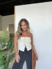 Brit Denim Corset Top Cream sold by Chic by Ally B