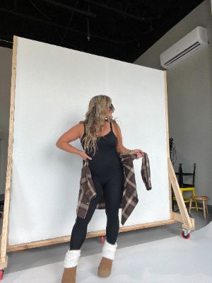 Active Or Not Athletic Jumpsuit Black sold by Chic by Ally B