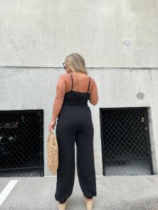 TALK TO ME JUMPSUIT BLACK sold by Chic by Ally B