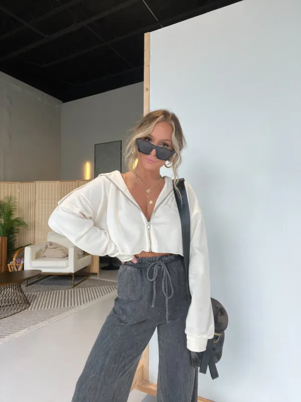 Sunday Funday Hoodie Natural sold by Chic by Ally B