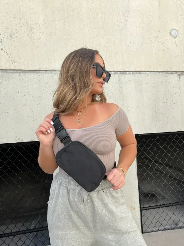 BLACK ARMY BELT BAG sold by Chic by Ally B