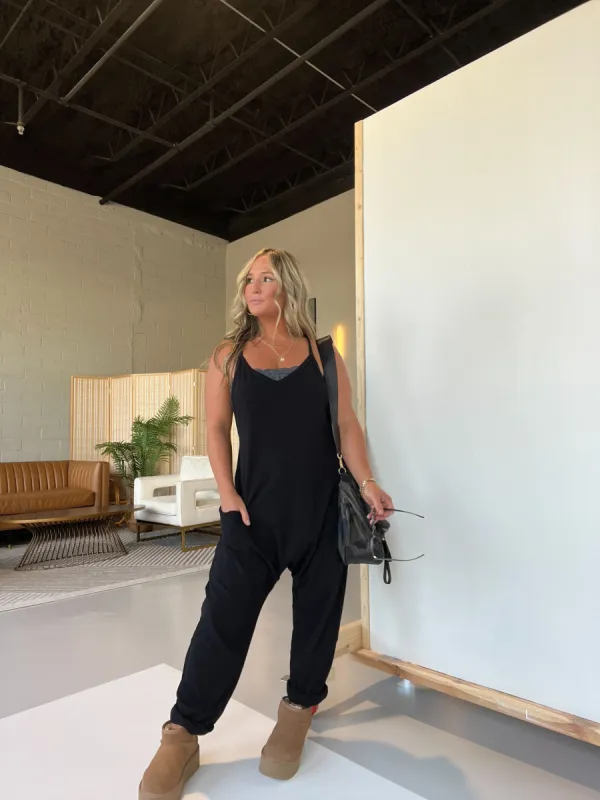 Around The Town Knit Jumpsuit Black sold by Chic by Ally B