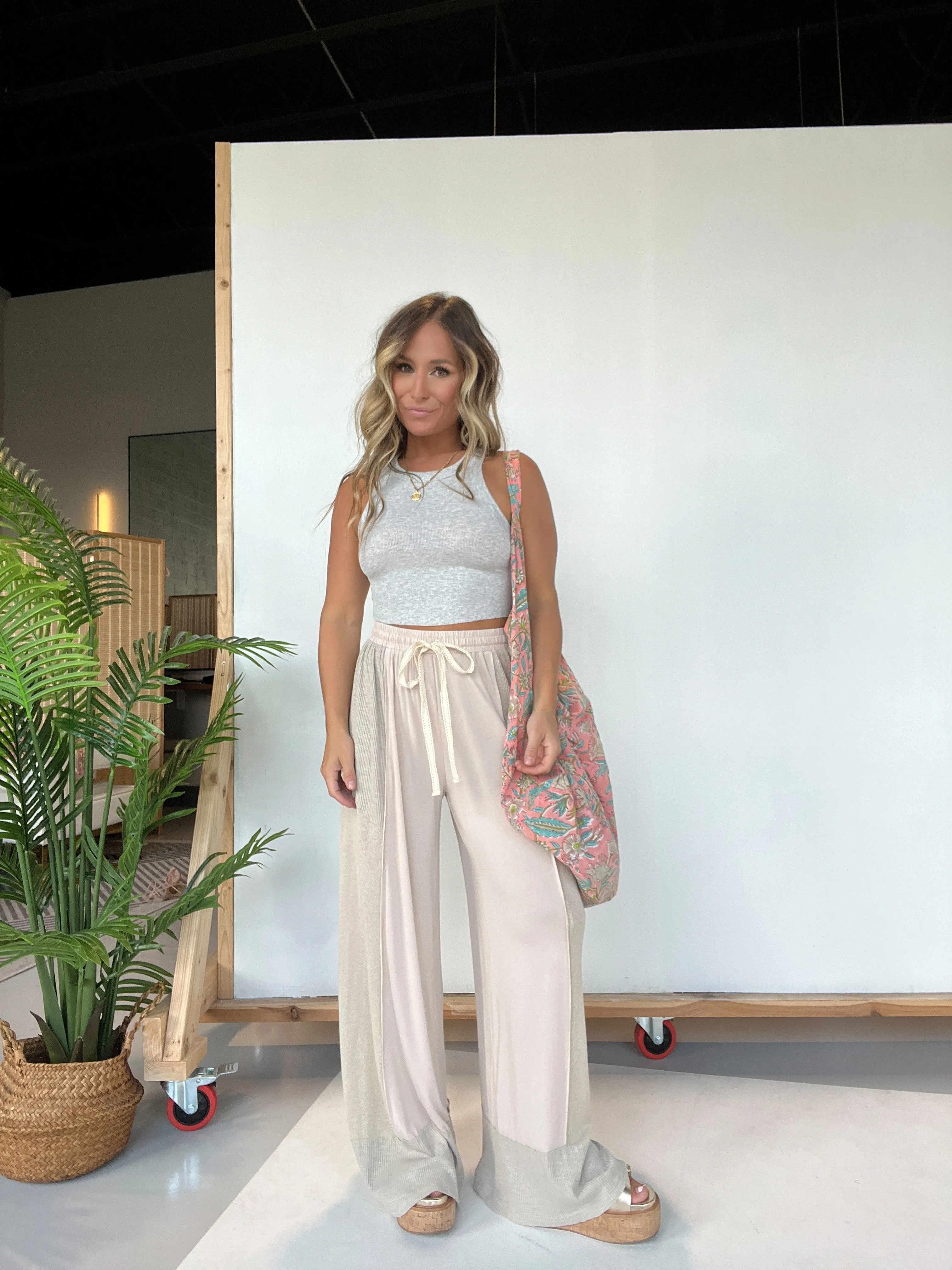 Chasing You Around Lounge Pants Oatmeal sold by Chic by Ally B product image thumbnail 2