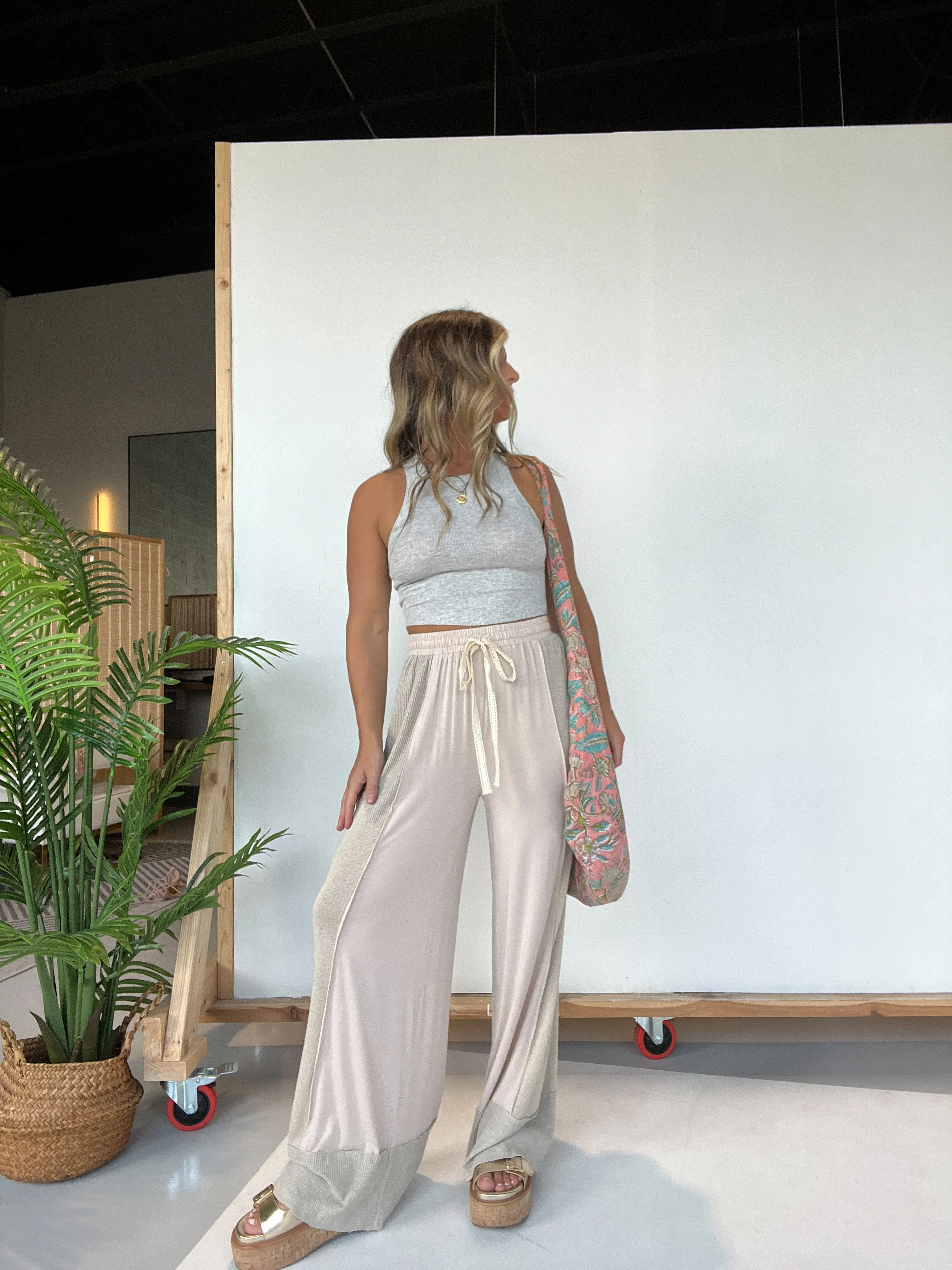 Chasing You Around Lounge Pants Oatmeal sold by Chic by Ally B product image thumbnail 5