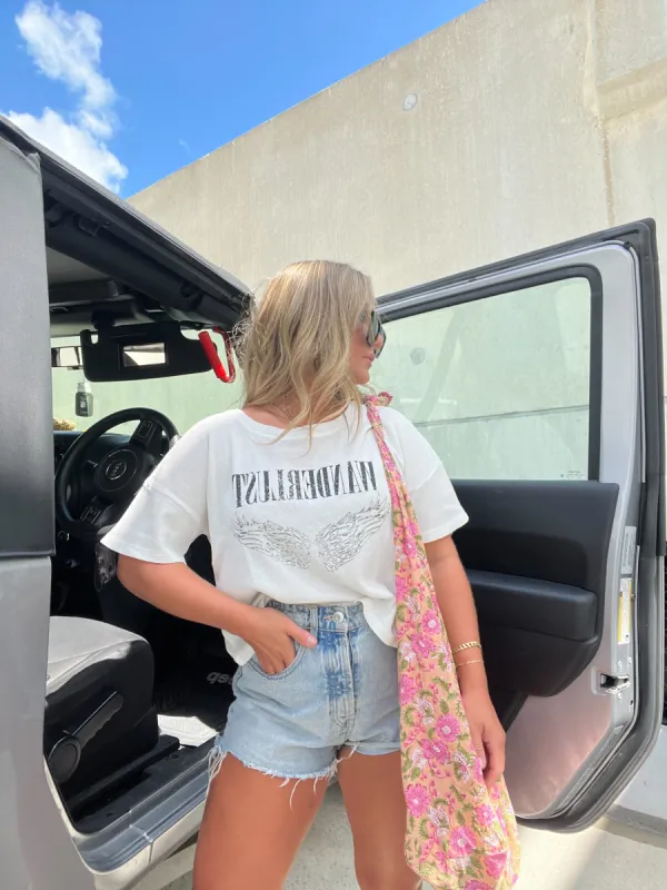 Wanderlust Tee White sold by Chic by Ally B