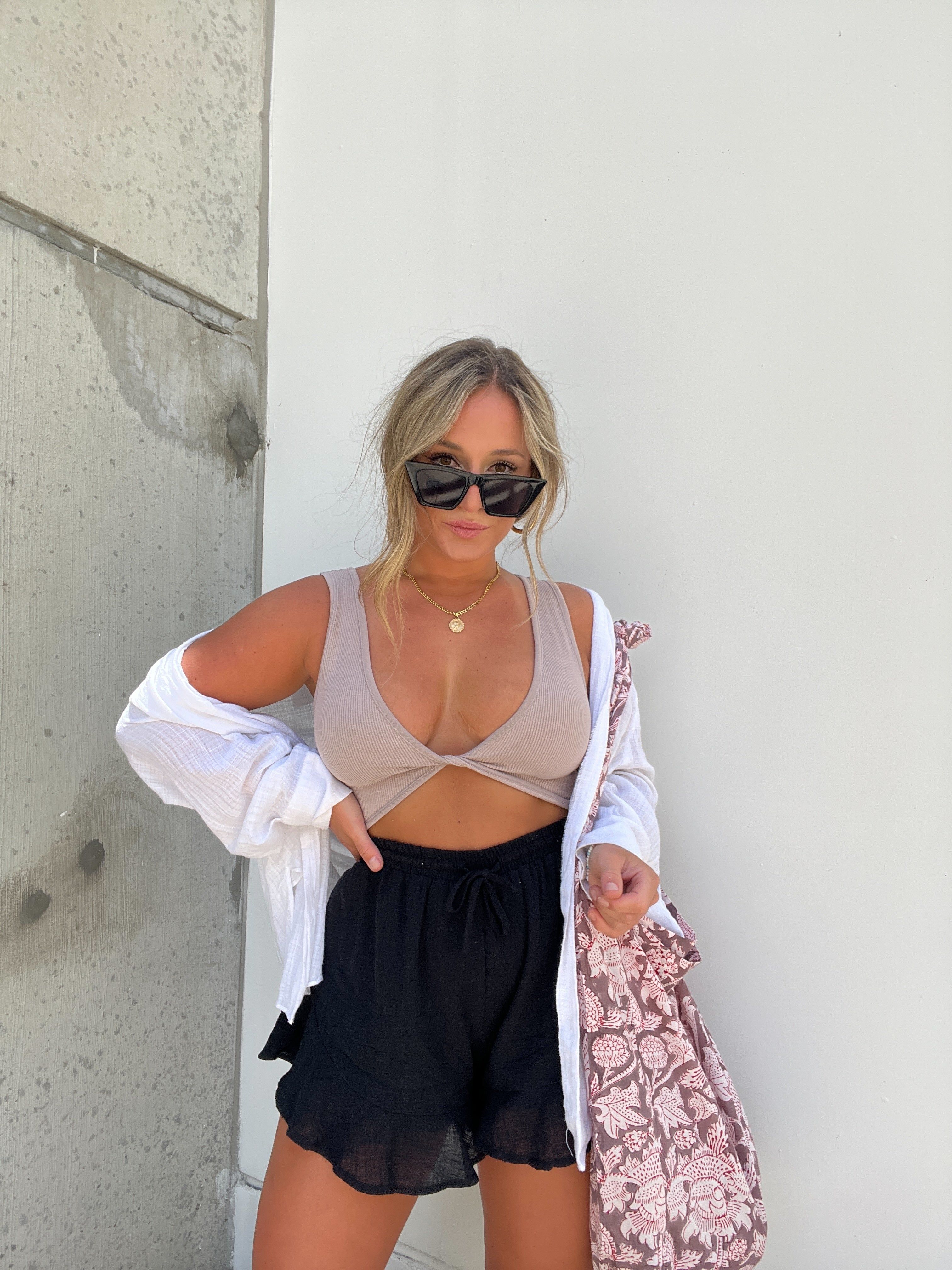 Ash Mauve Twist It Basic Tank sold by Chic by Ally B product image thumbnail 2