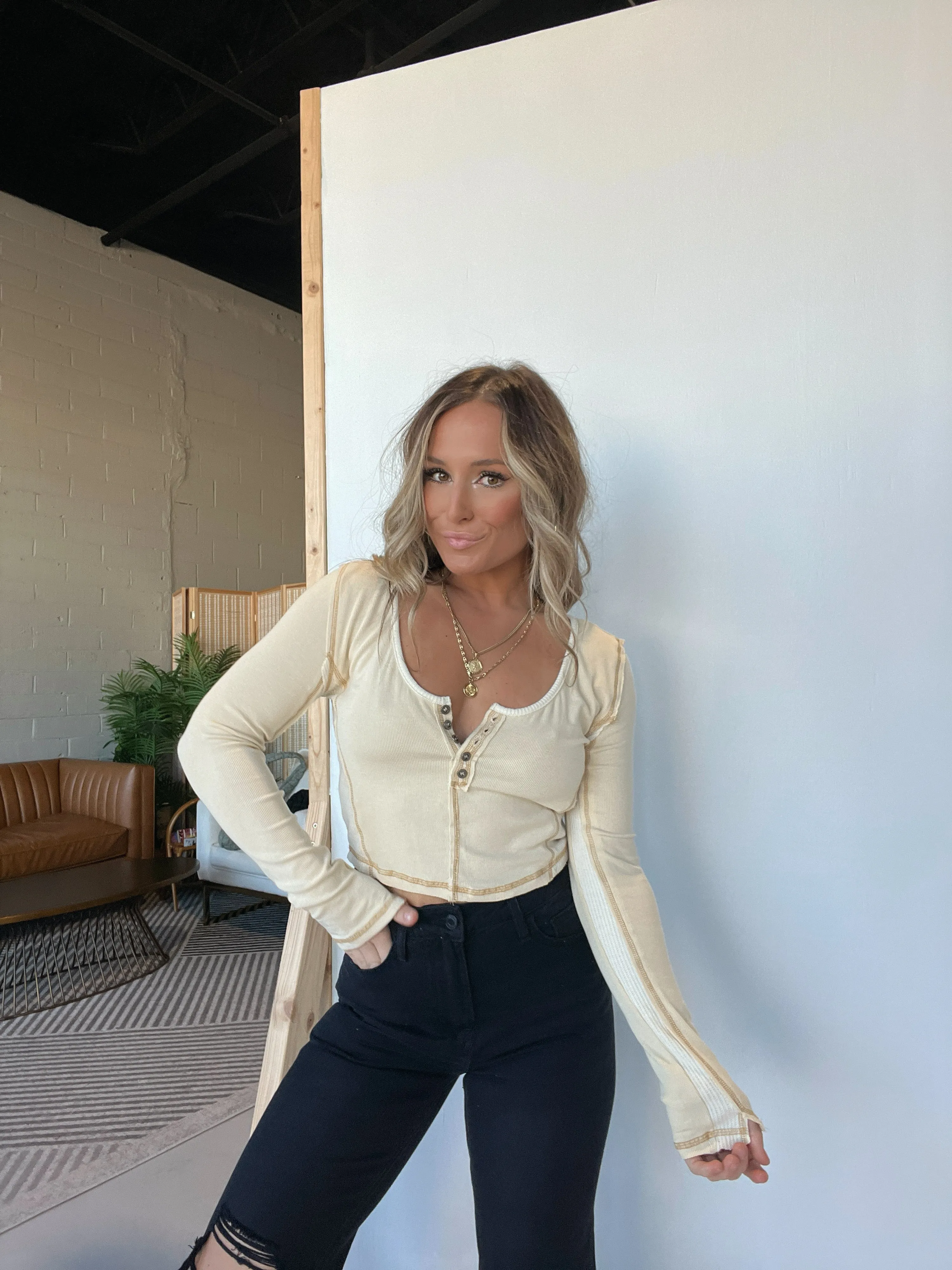 Sweet Intentions Long Sleeve Lemon sold by Chic by Ally B product image thumbnail 2