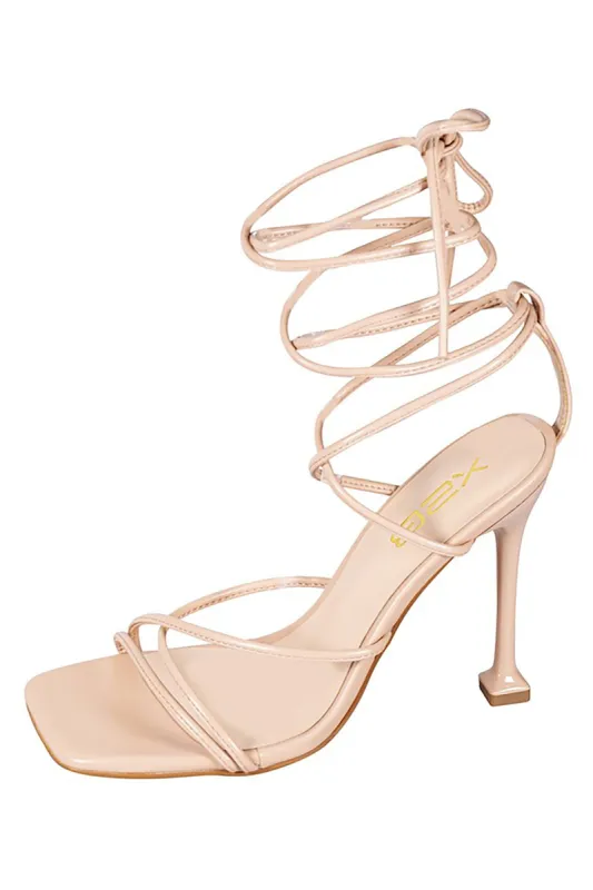 Ready For It Strappy Stiletto Heels Nude sold by Chic by Ally B