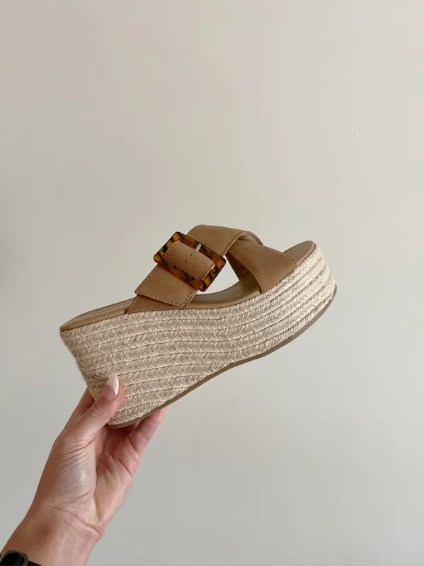 BUCKLE UP RAFFIA WEDGES sold by Chic by Ally B