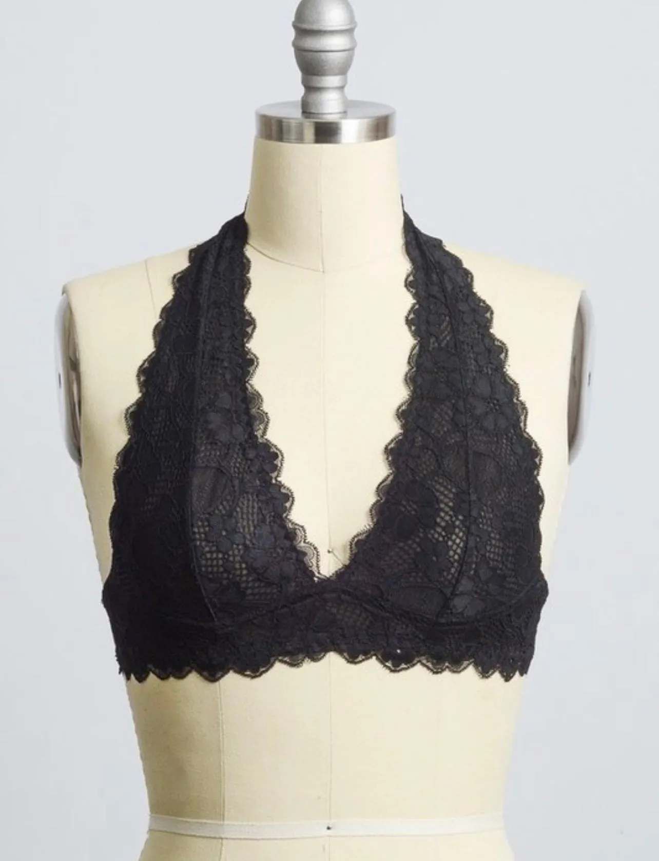 LACE HALTER BRALETTE BLACK sold by Chic by Ally B