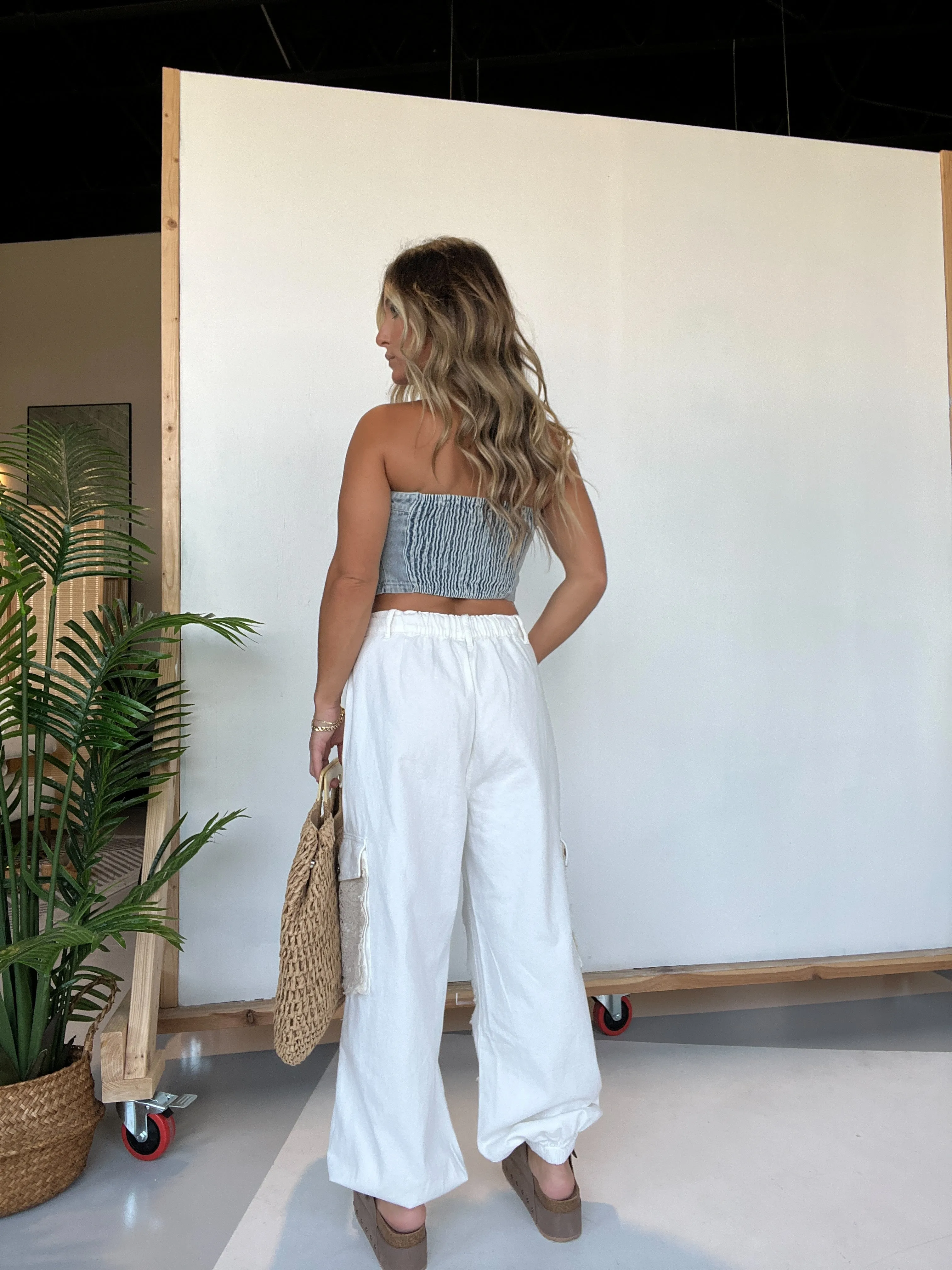 Rise Up Denim Joggers White sold by Chic by Ally B product image thumbnail 4